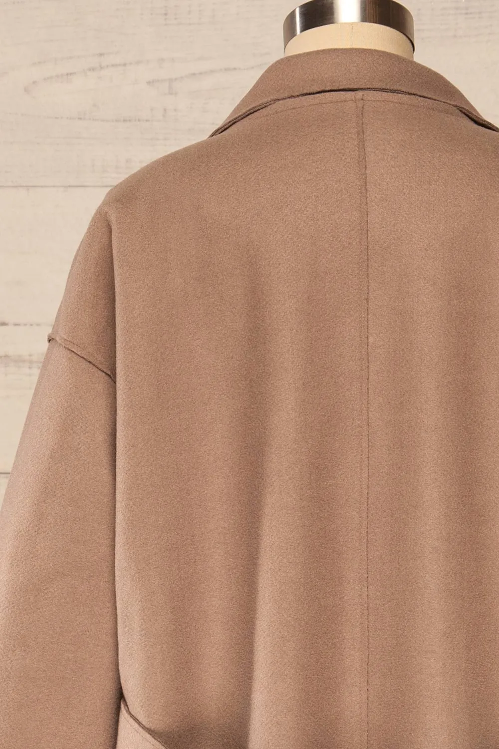 Oia Mocha | Open Front Trench Coat