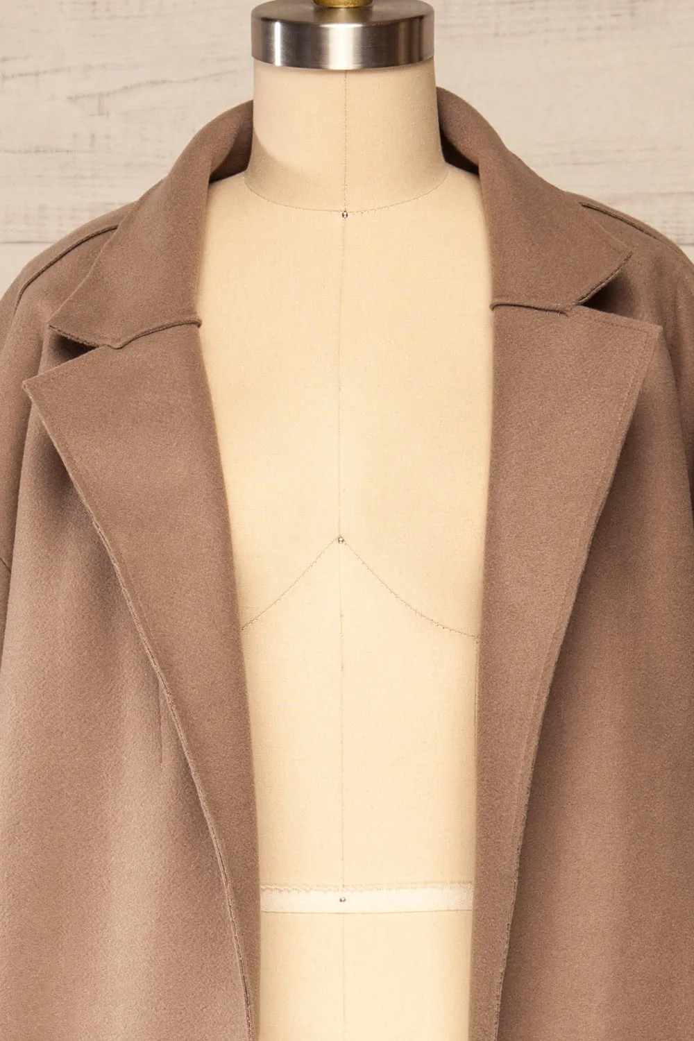 Oia Mocha | Open Front Trench Coat