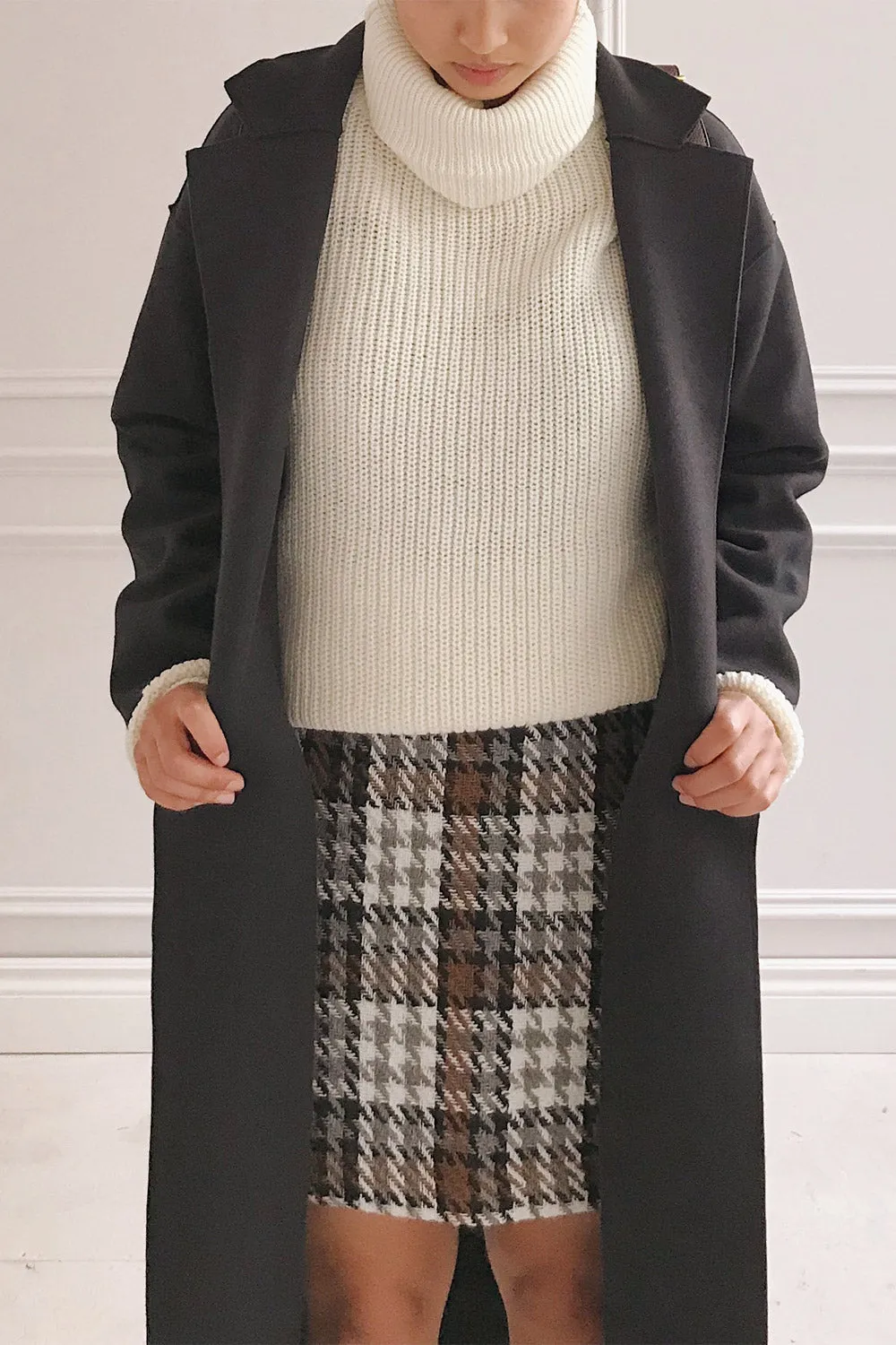 Oia Mocha | Open Front Trench Coat