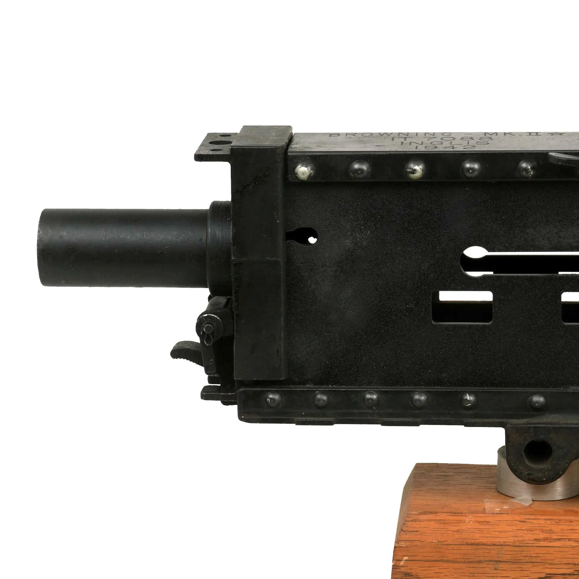 Original British WWII 1943 Dated R.A.F. Aircraft Browning .303 Mark II Display Machine Gun by John Inglis on Stand - Spitfire Supermarine, Hawker Hurricane & Avro Lancaster