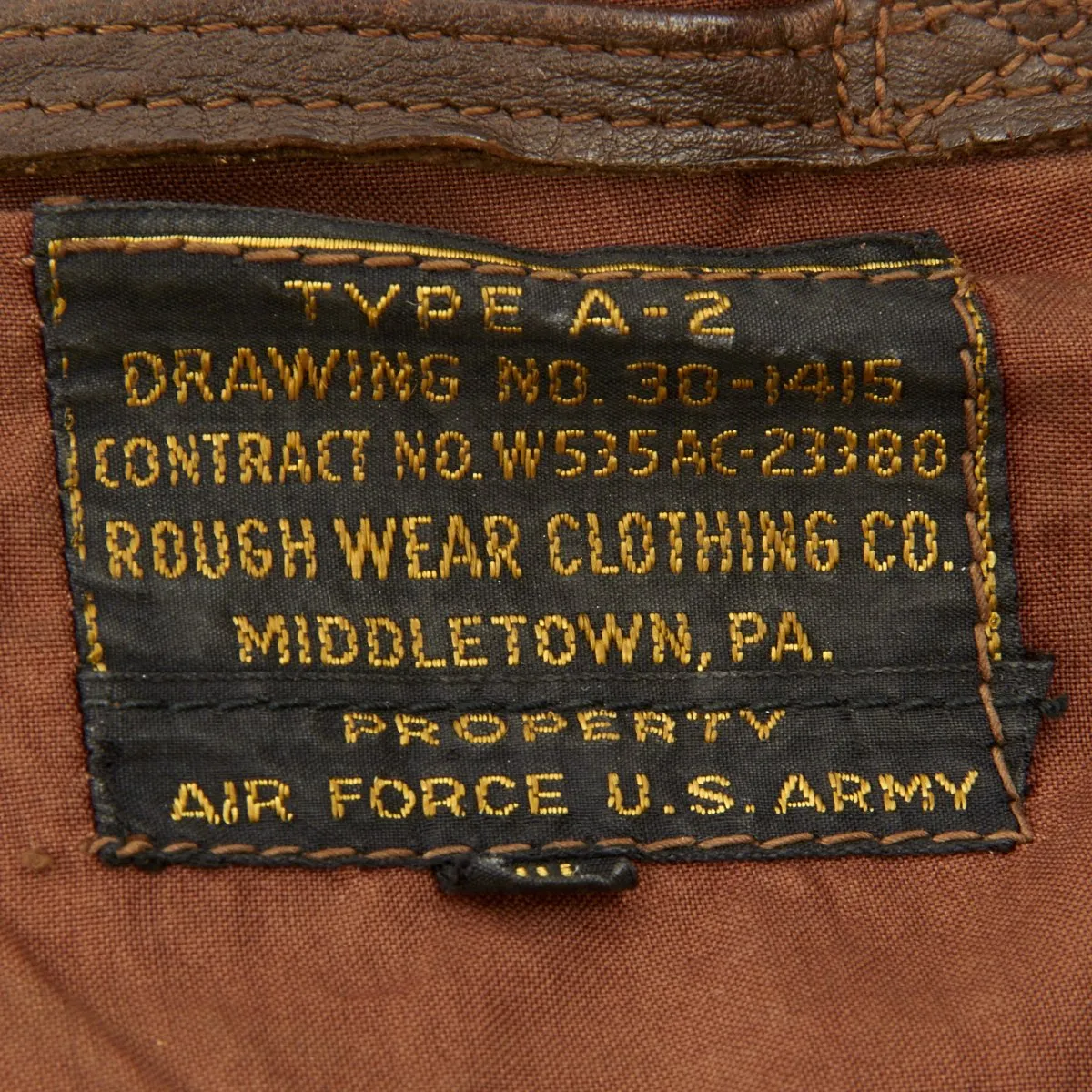 Original U.S. WWII 715th Bomb Squadron Painted A-2 Flight Jacket - 448th Bombardment Group