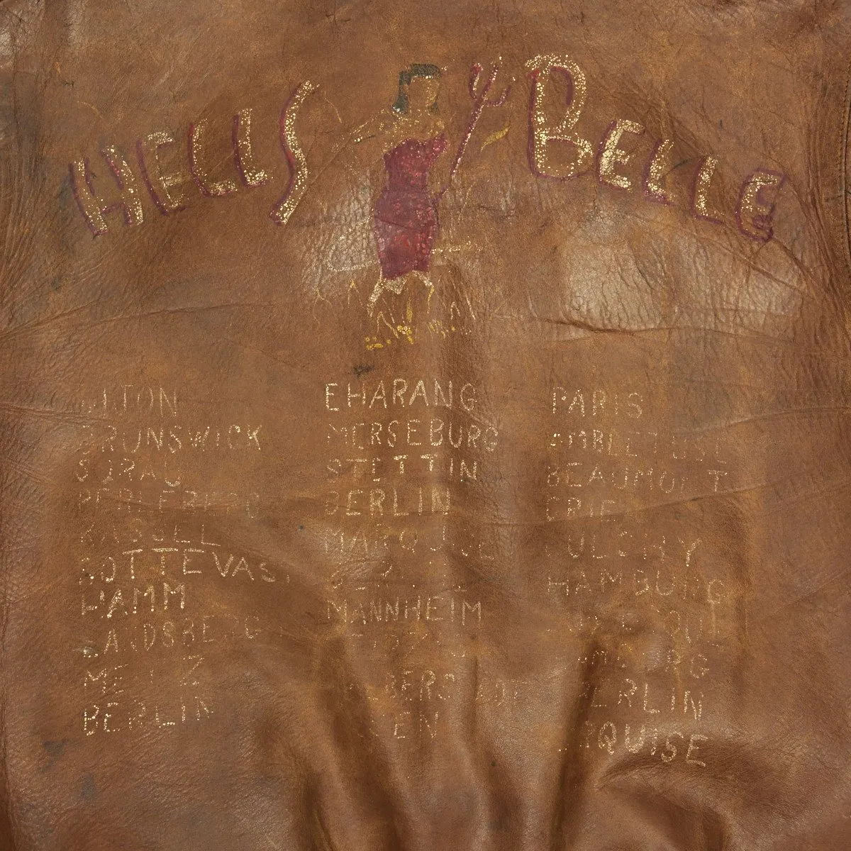 Original U.S. WWII B-17 Bomber Hells Belle Named A-2 Flight Jacket (Size 40)