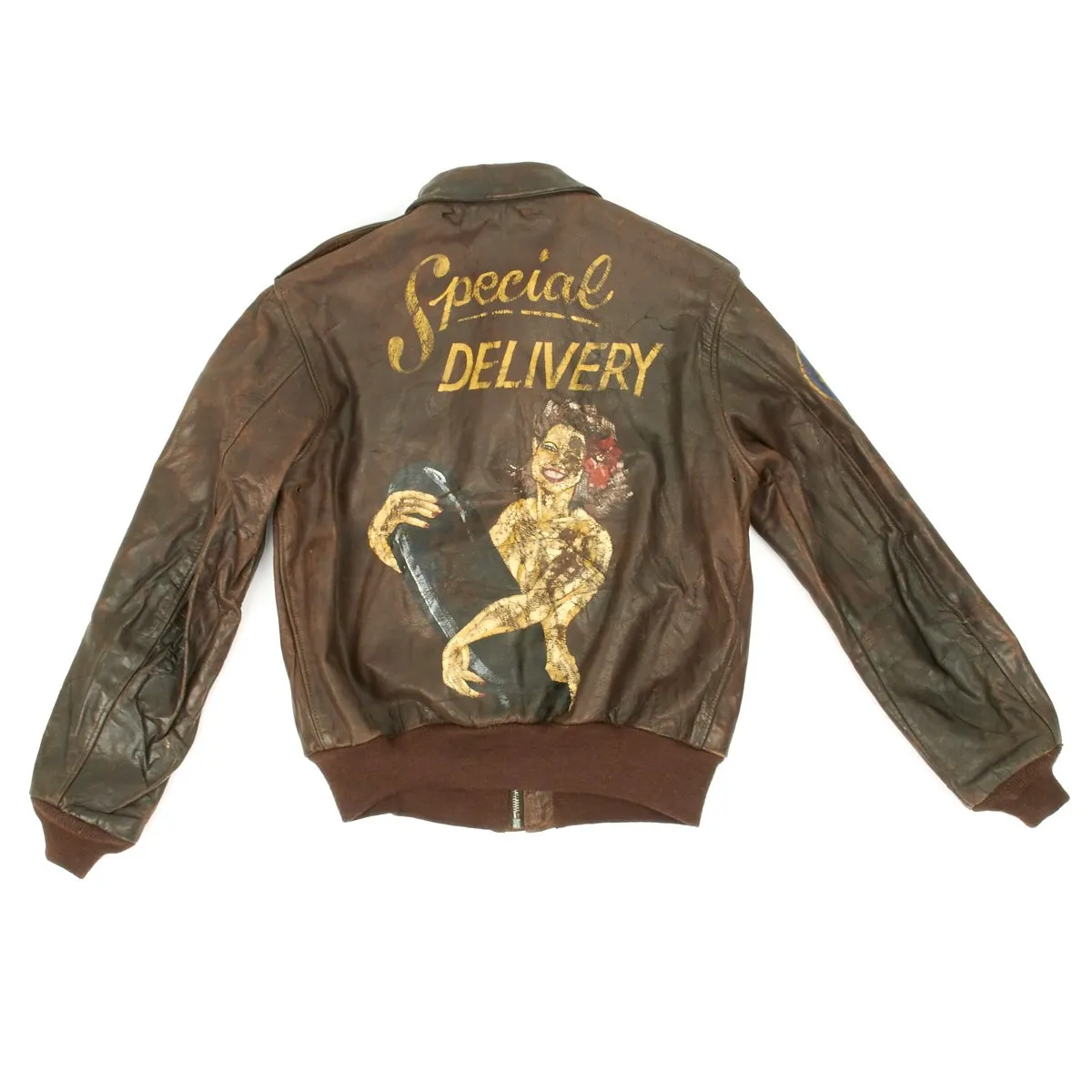 Original U.S. WWII B-17 Bomber Special Delivery A-2 Flight Jacket - 527th Bomb Squadron