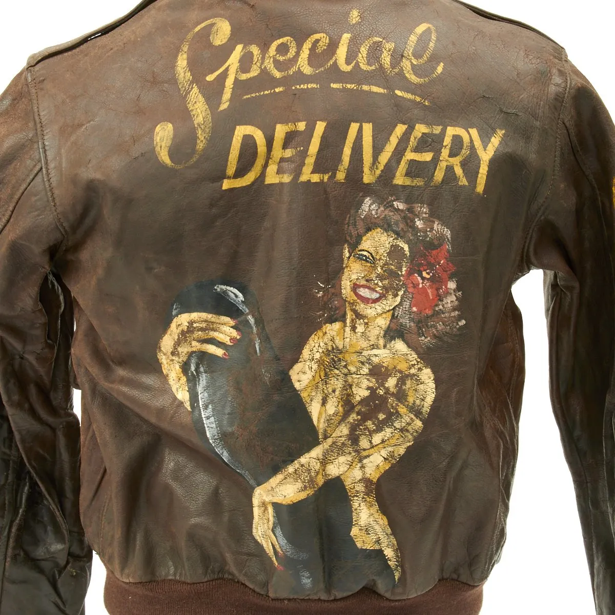 Original U.S. WWII B-17 Bomber Special Delivery A-2 Flight Jacket - 527th Bomb Squadron
