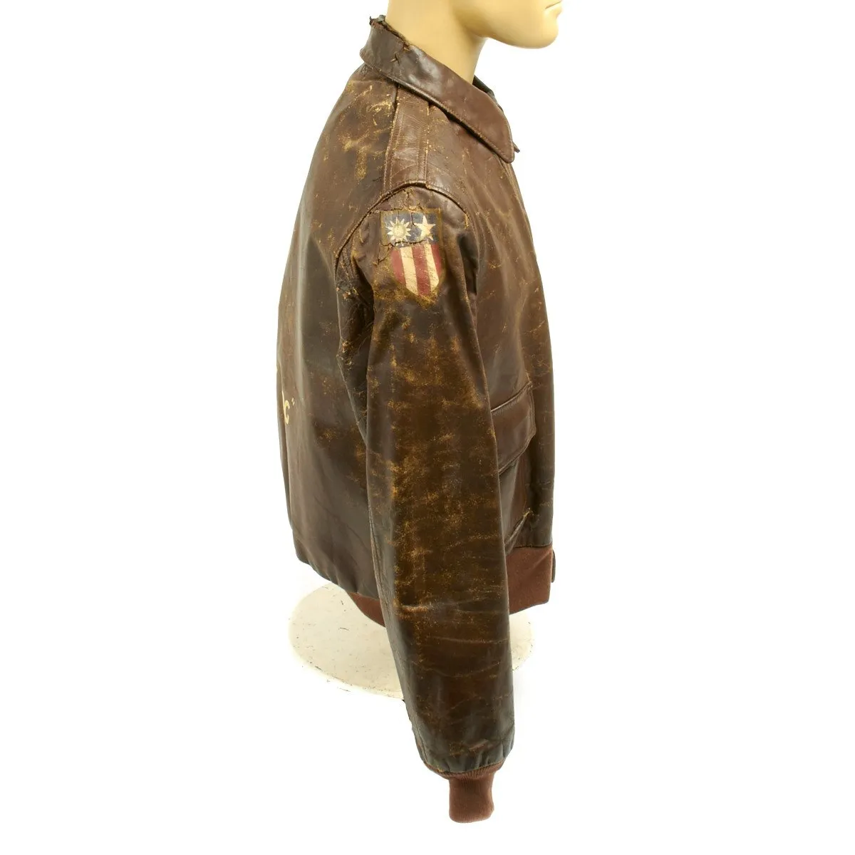 Original U.S. WWII B-24 Liberator 11th BG Lucky Dog Named A-2 Flight Jacket