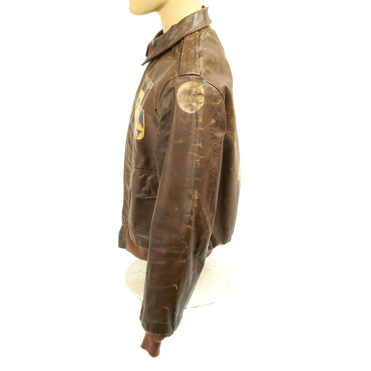 Original U.S. WWII B-24 Liberator 11th BG Lucky Dog Named A-2 Flight Jacket
