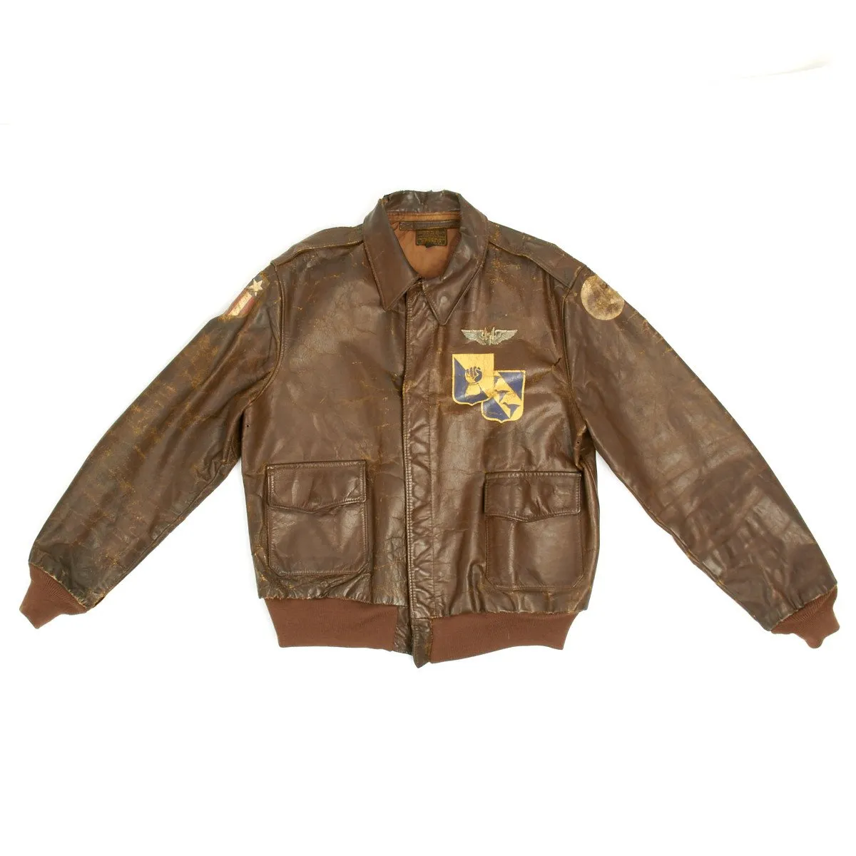 Original U.S. WWII B-24 Liberator 11th BG Lucky Dog Named A-2 Flight Jacket