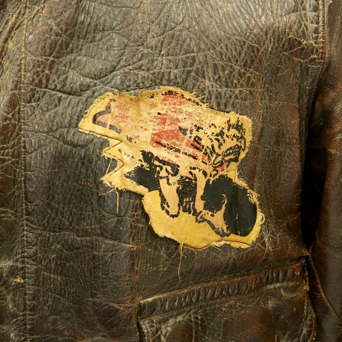 Original U.S. WWII Barking Devils 549th Bomb Squadron A-2 Flight Jacket