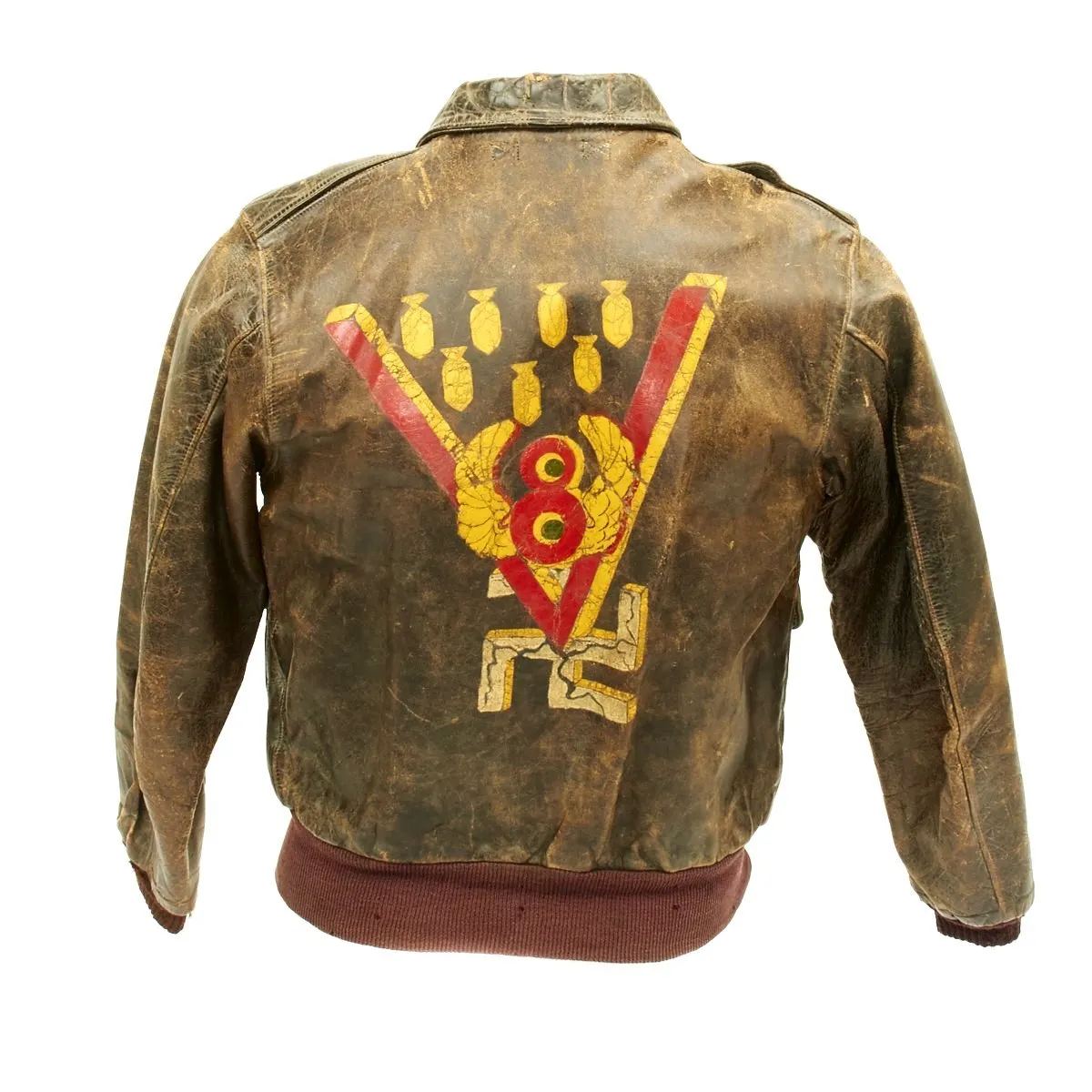 Original U.S. WWII Barking Devils 549th Bomb Squadron A-2 Flight Jacket