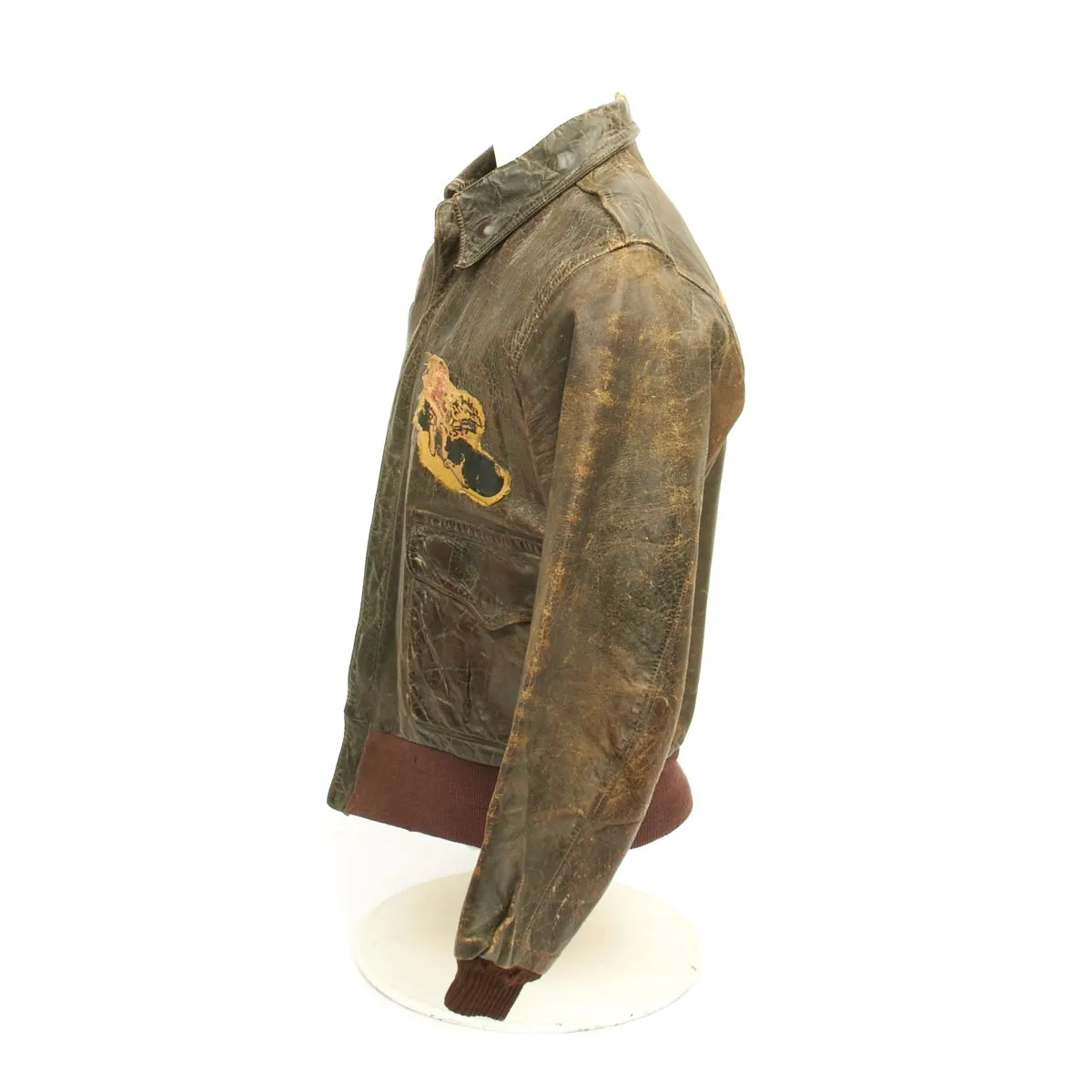 Original U.S. WWII Barking Devils 549th Bomb Squadron A-2 Flight Jacket