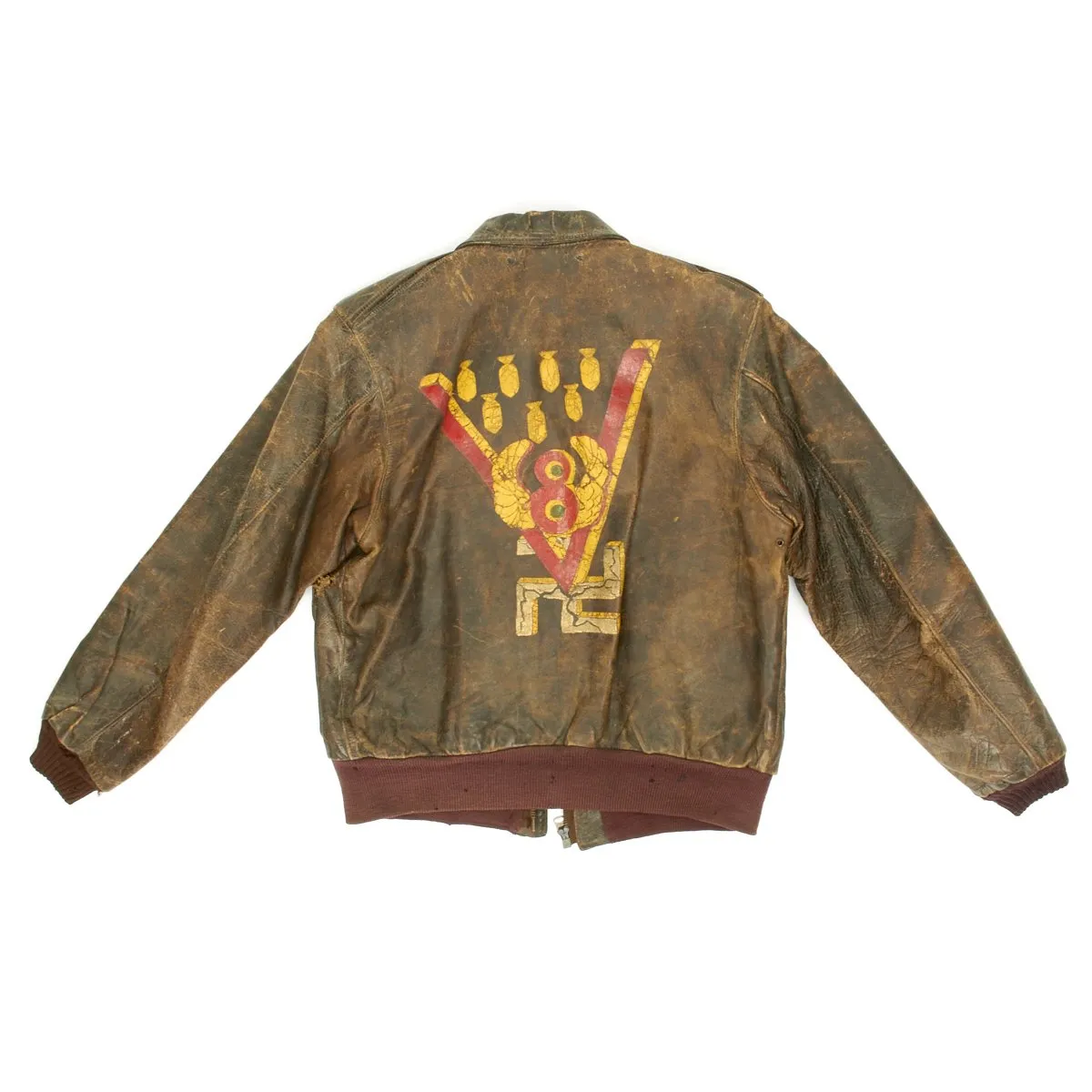 Original U.S. WWII Barking Devils 549th Bomb Squadron A-2 Flight Jacket
