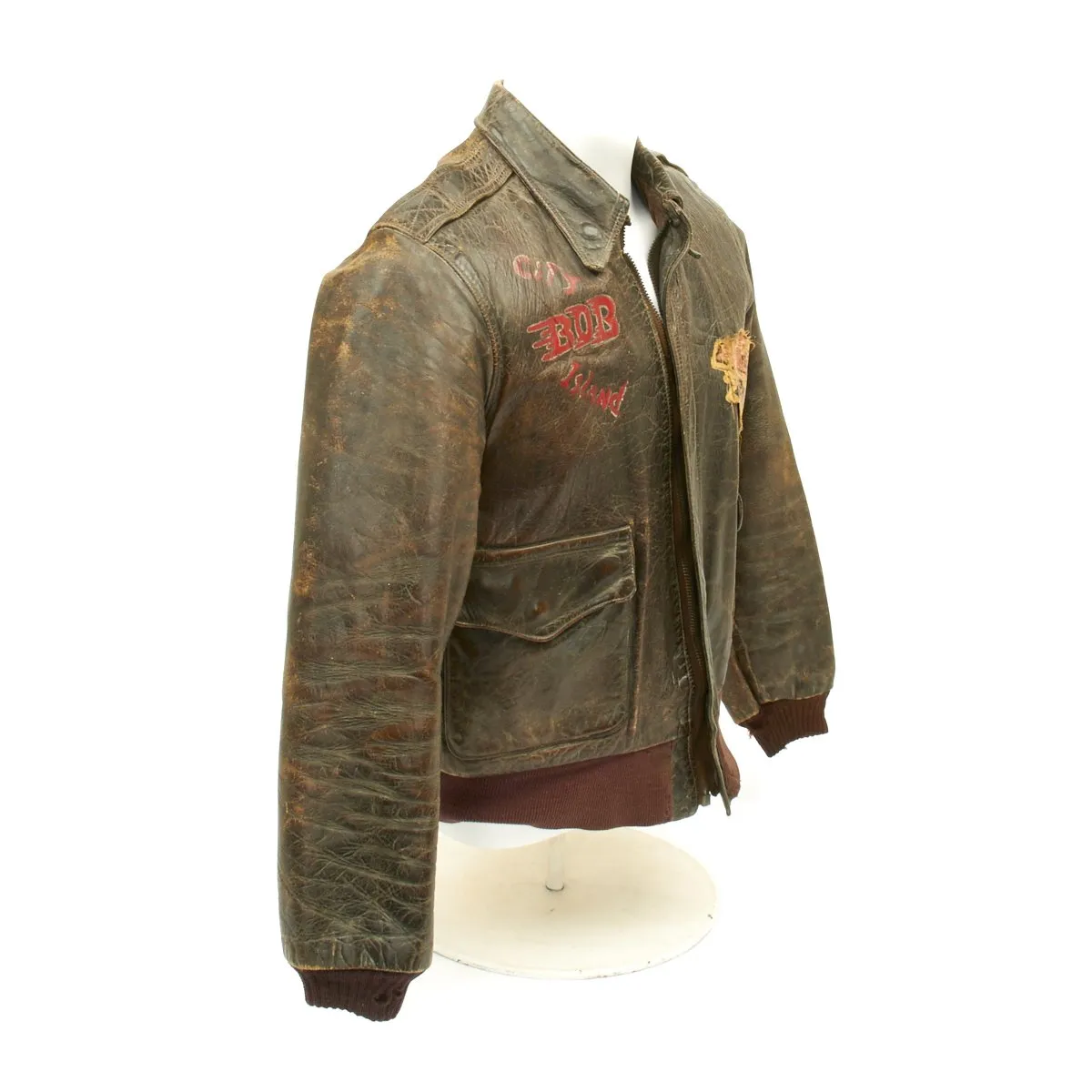Original U.S. WWII Barking Devils 549th Bomb Squadron A-2 Flight Jacket