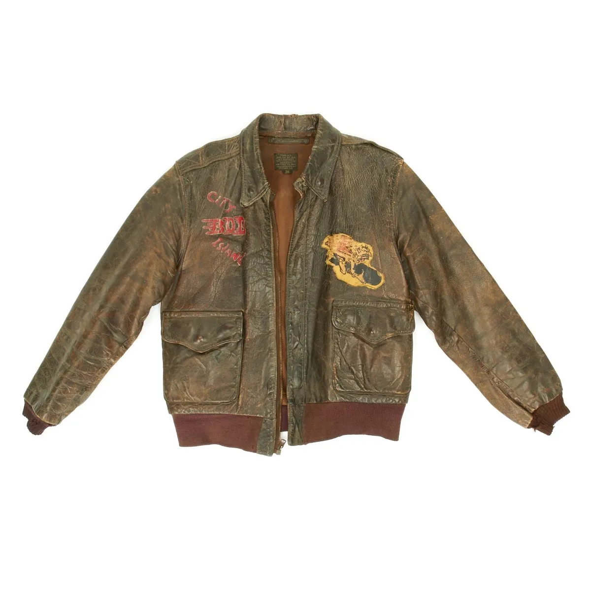 Original U.S. WWII Barking Devils 549th Bomb Squadron A-2 Flight Jacket