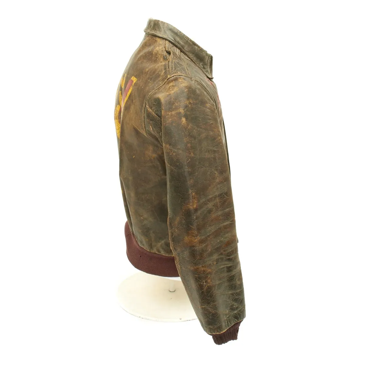 Original U.S. WWII Barking Devils 549th Bomb Squadron A-2 Flight Jacket