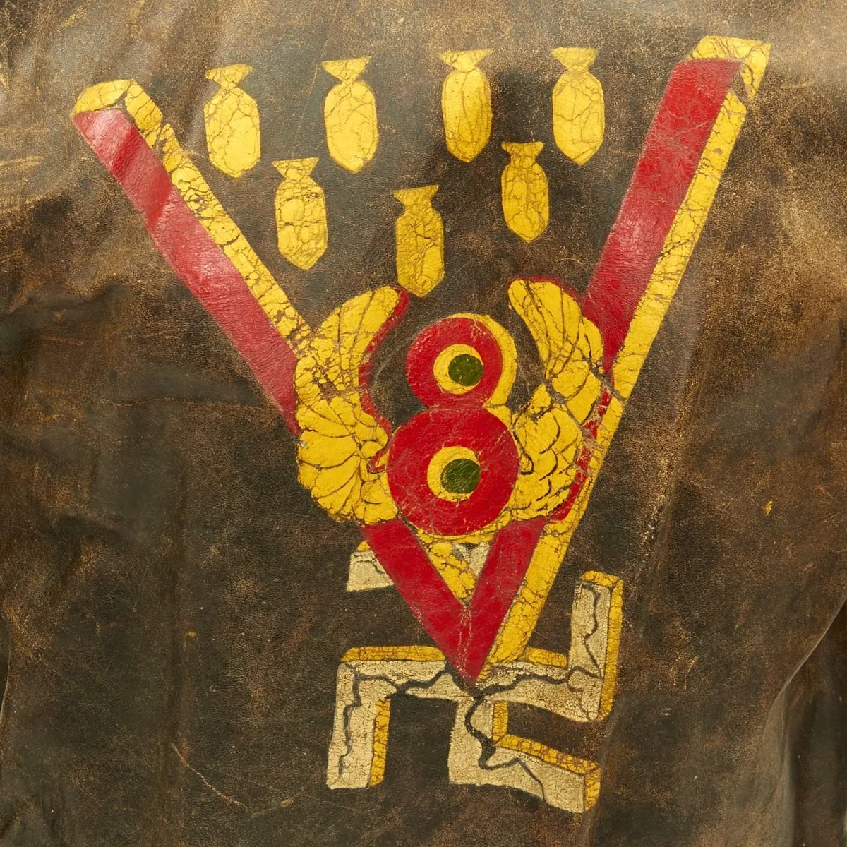 Original U.S. WWII Barking Devils 549th Bomb Squadron A-2 Flight Jacket