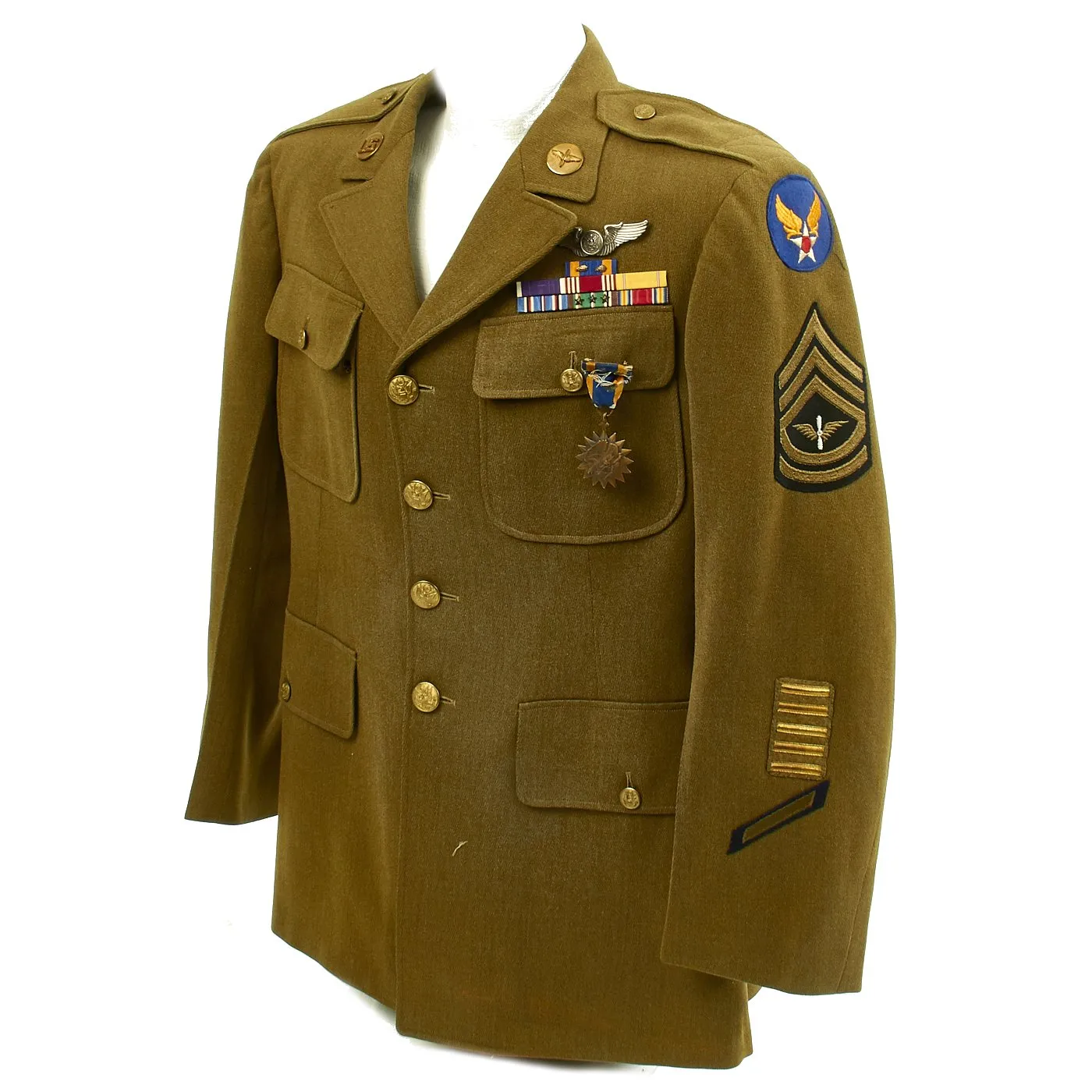 Original U.S. WWII Captured POW 391st Bombardment Group Uniform Grouping with Research