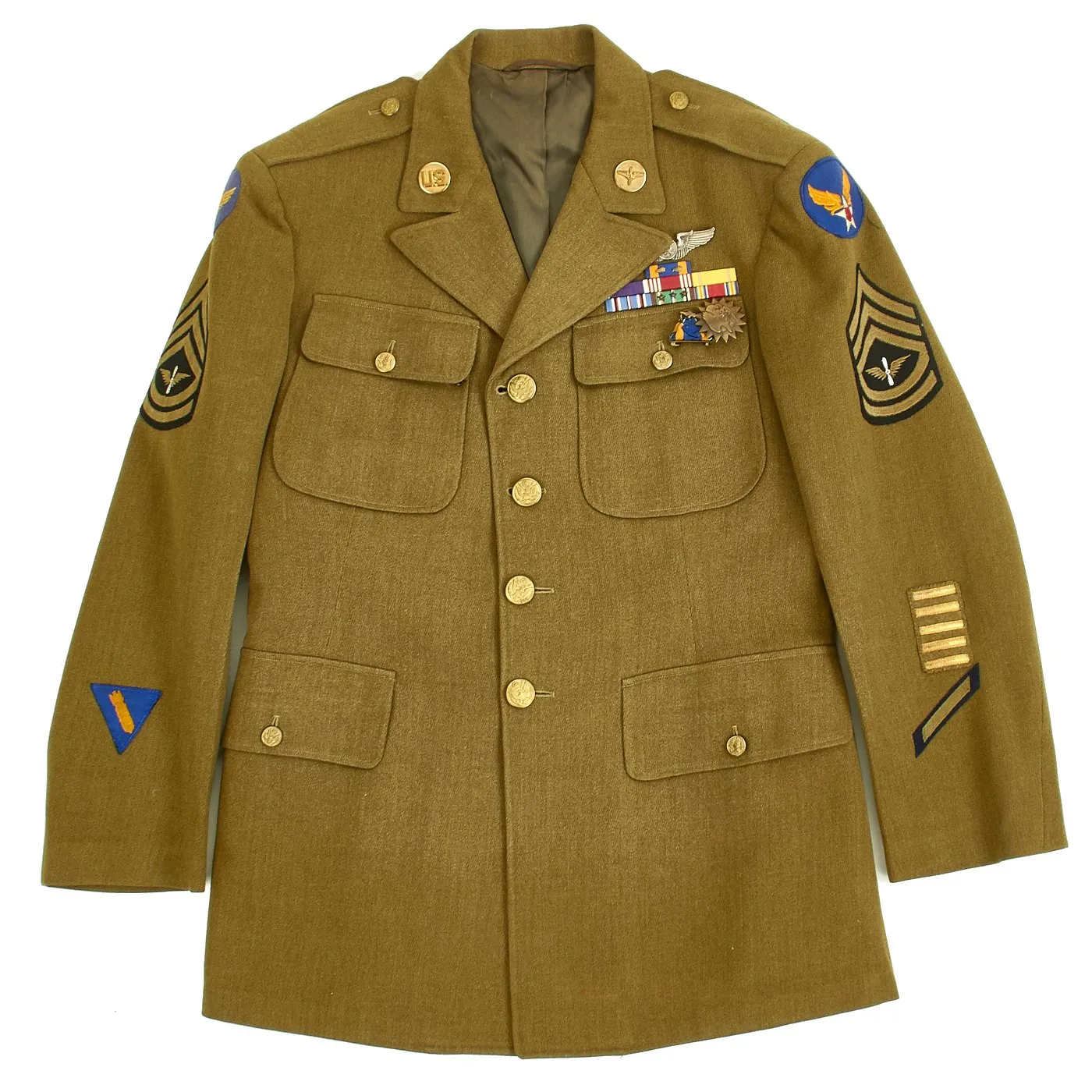 Original U.S. WWII Captured POW 391st Bombardment Group Uniform Grouping with Research
