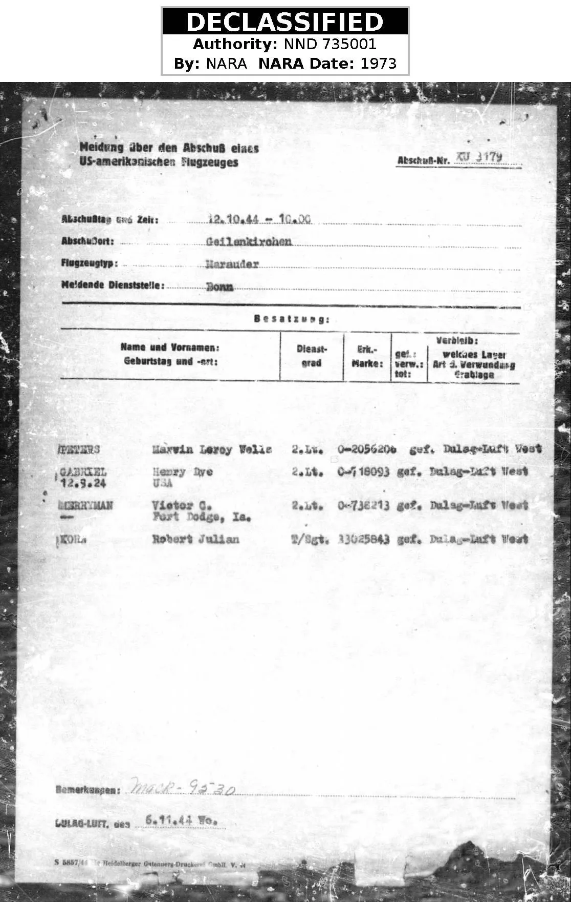 Original U.S. WWII Captured POW 391st Bombardment Group Uniform Grouping with Research