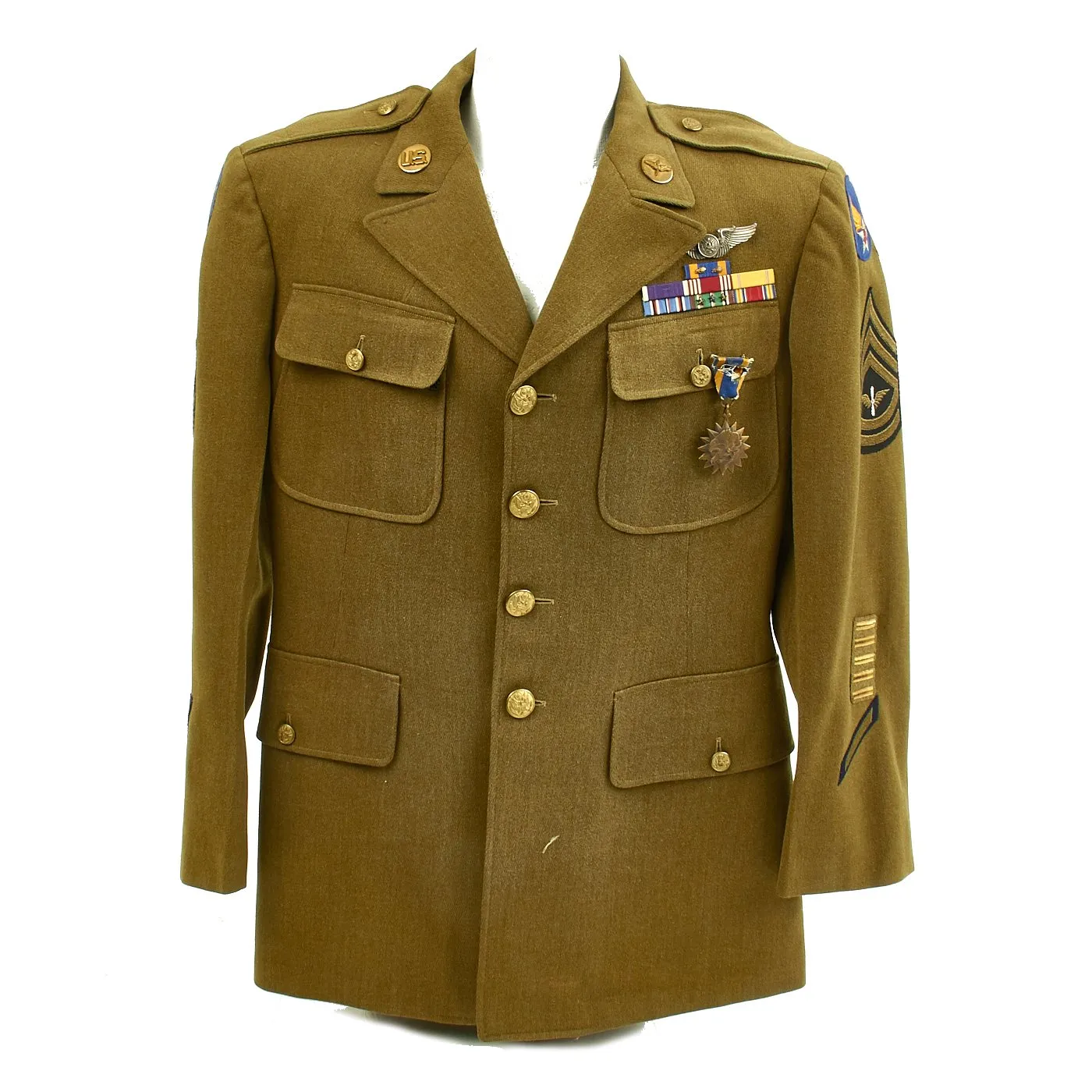Original U.S. WWII Captured POW 391st Bombardment Group Uniform Grouping with Research