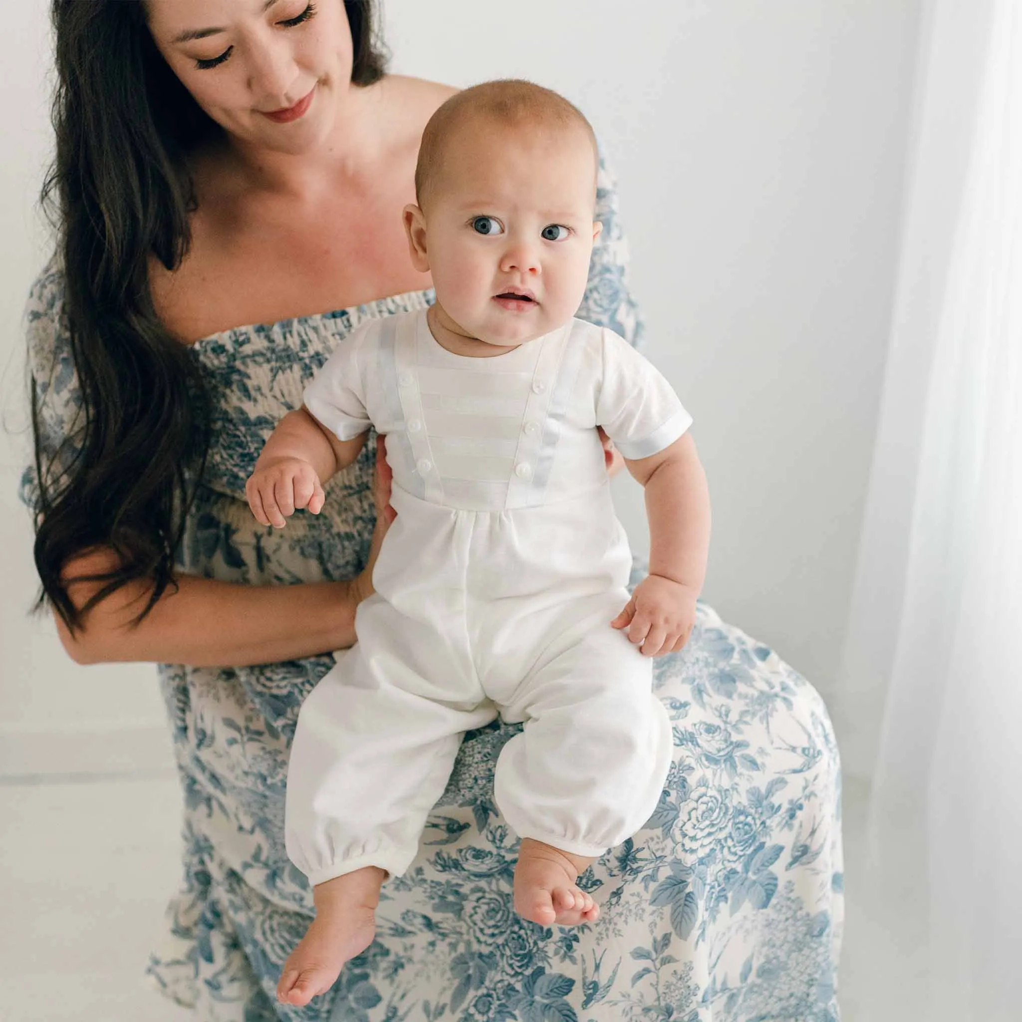 Owen Boys Christening Gown | Romper & Skirt Set