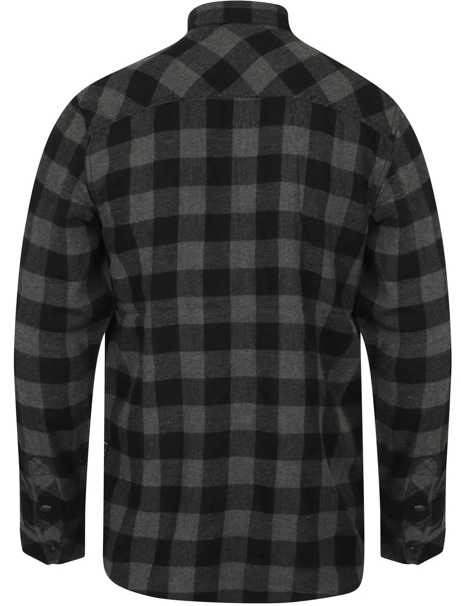 Peres Brushed Cotton Checked Shirt In Mid Grey / Black - Dissident