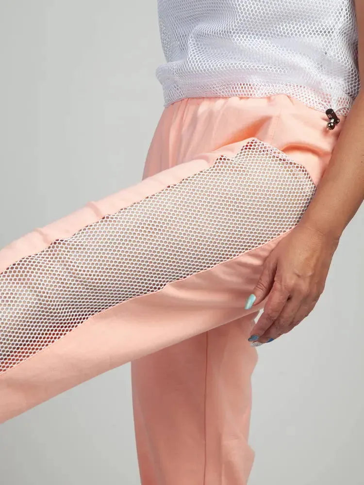 Pink Side Mesh Trousers