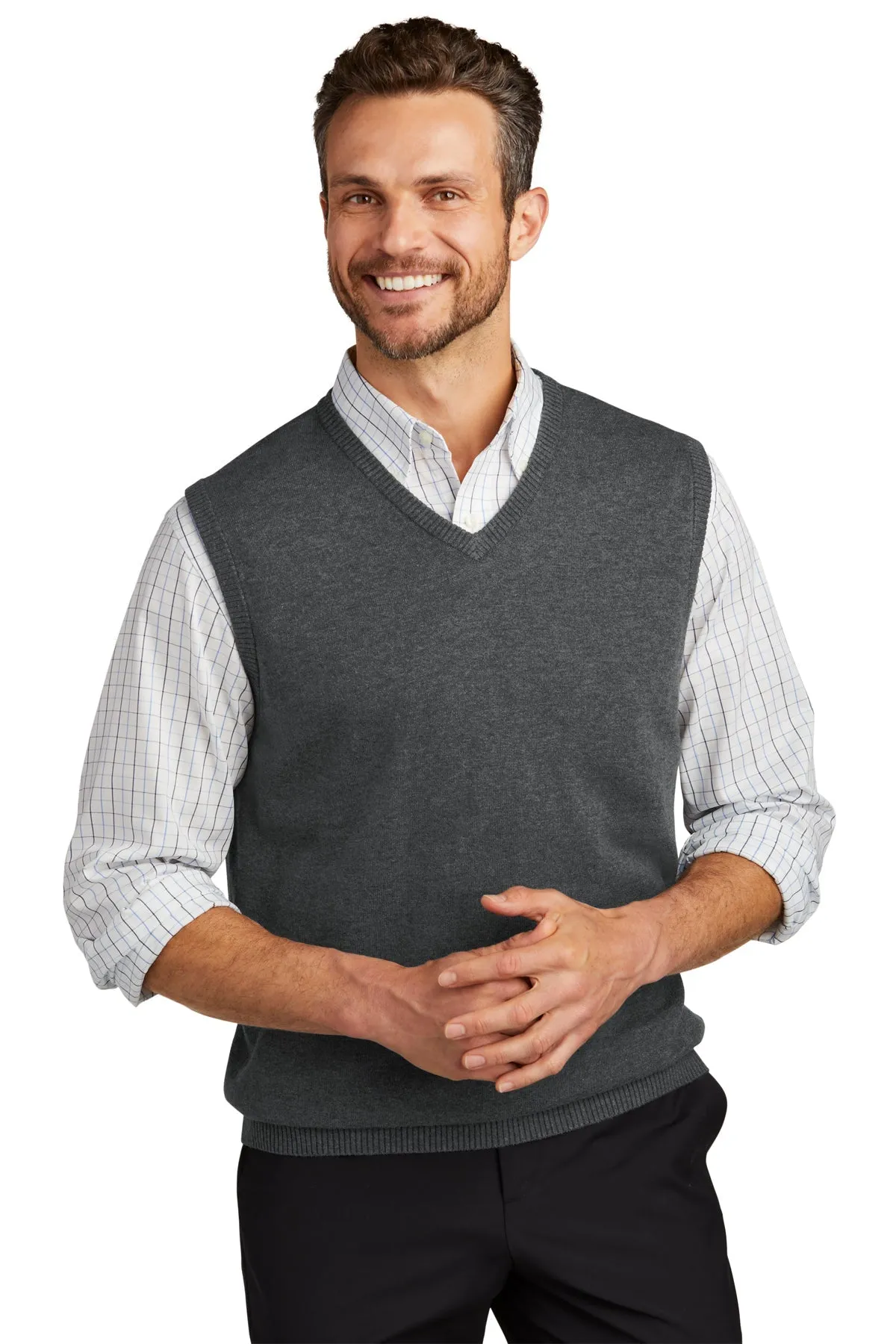 Port Authority Customized Sweater Vests, Charcoal Heather
