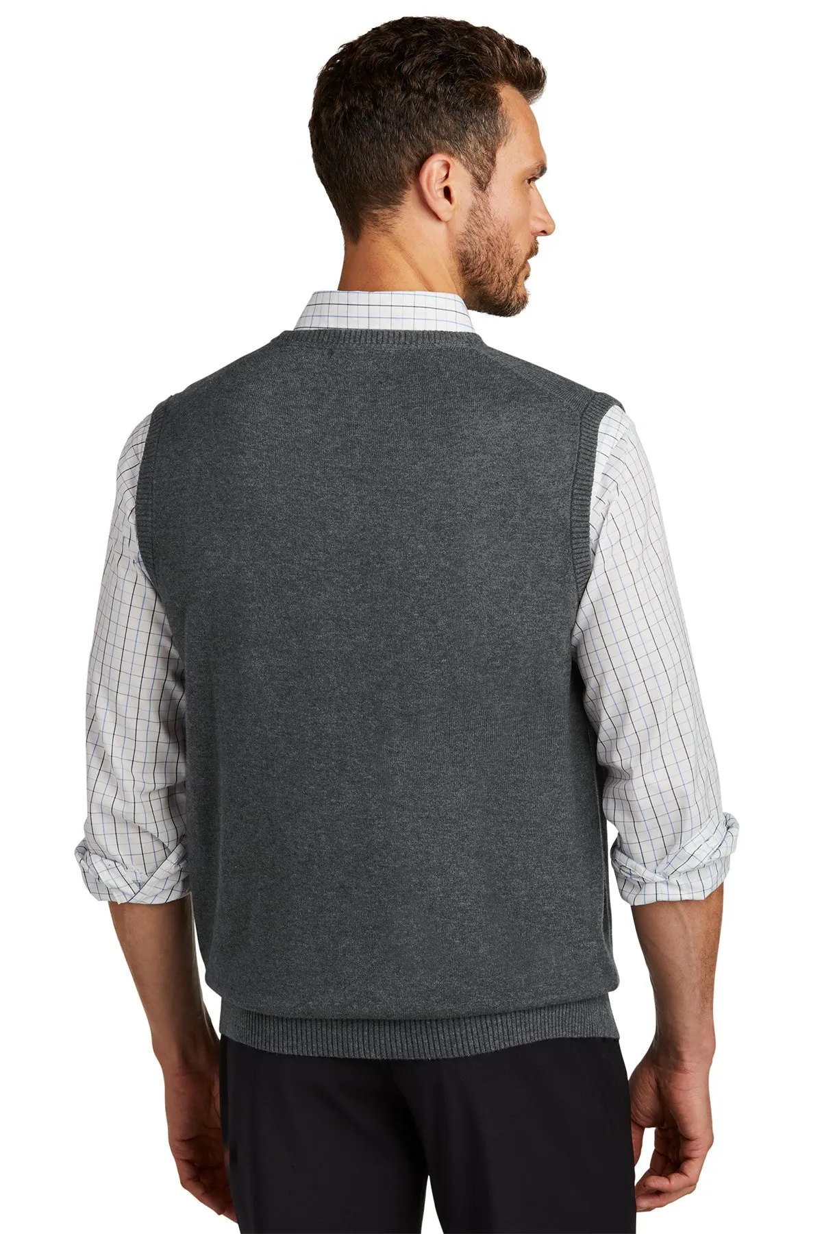 Port Authority Customized Sweater Vests, Charcoal Heather