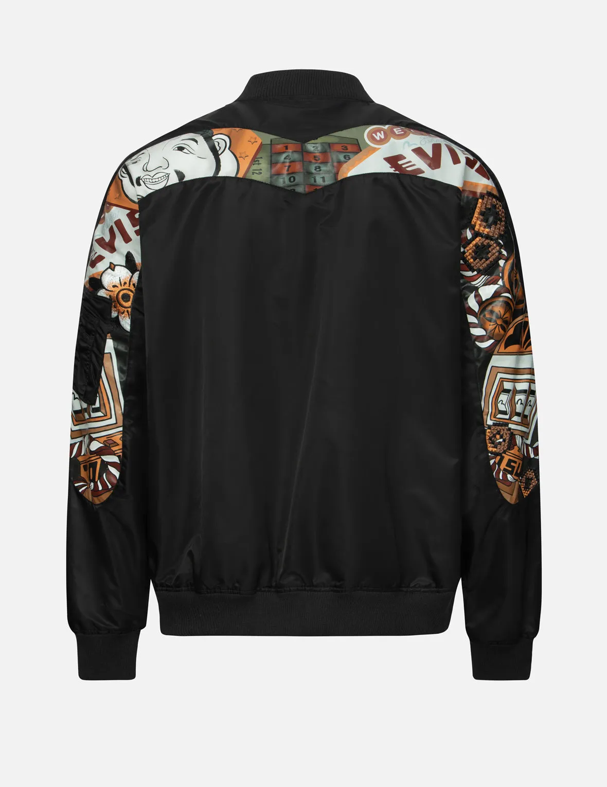"Virtual Vacation" Daicock Print Loose Fit Bomber Jacket