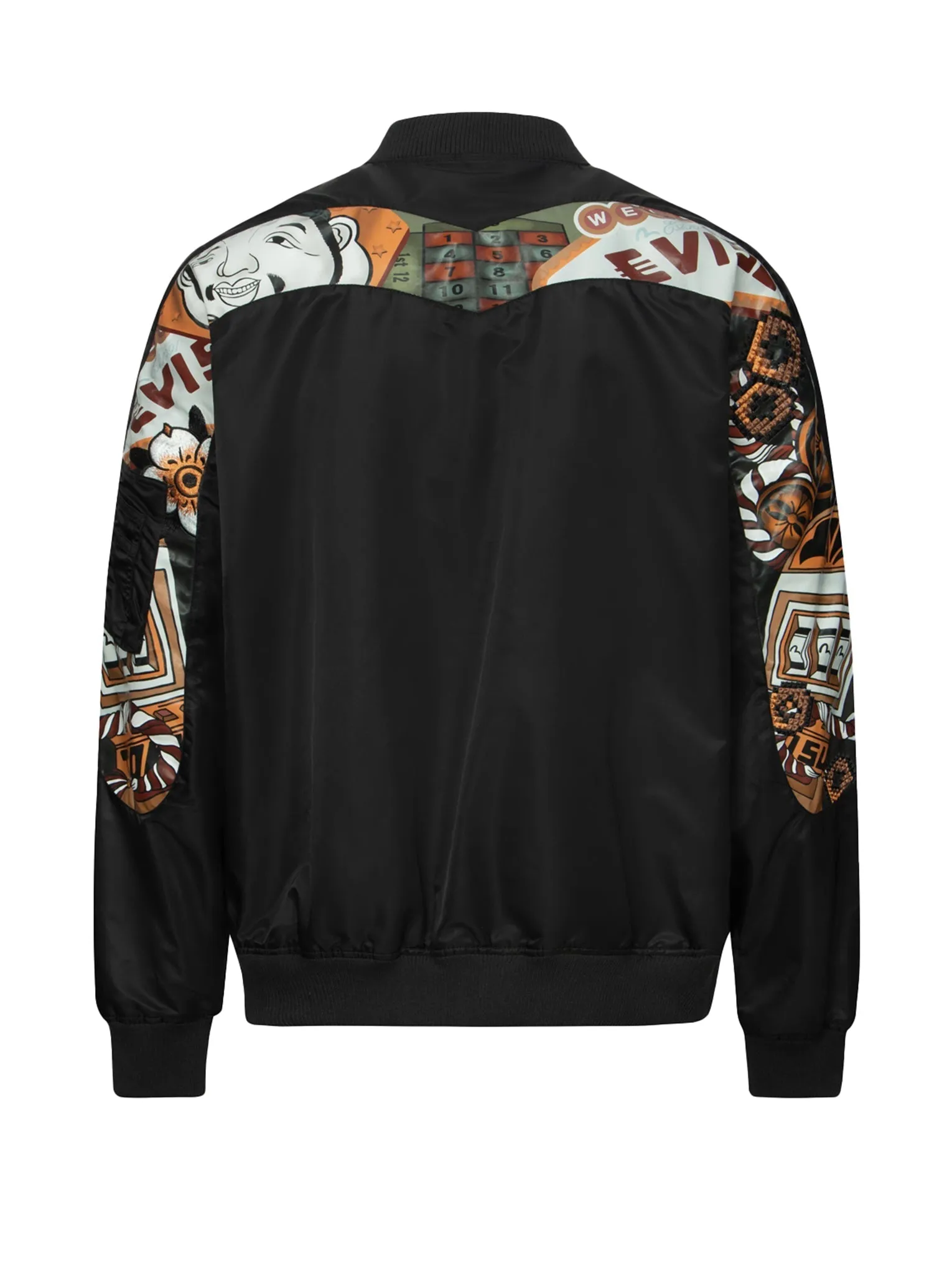 "Virtual Vacation" Daicock Print Loose Fit Bomber Jacket