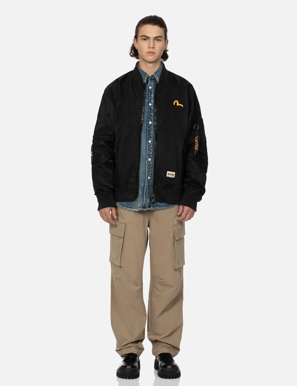 "Virtual Vacation" Daicock Print Loose Fit Bomber Jacket