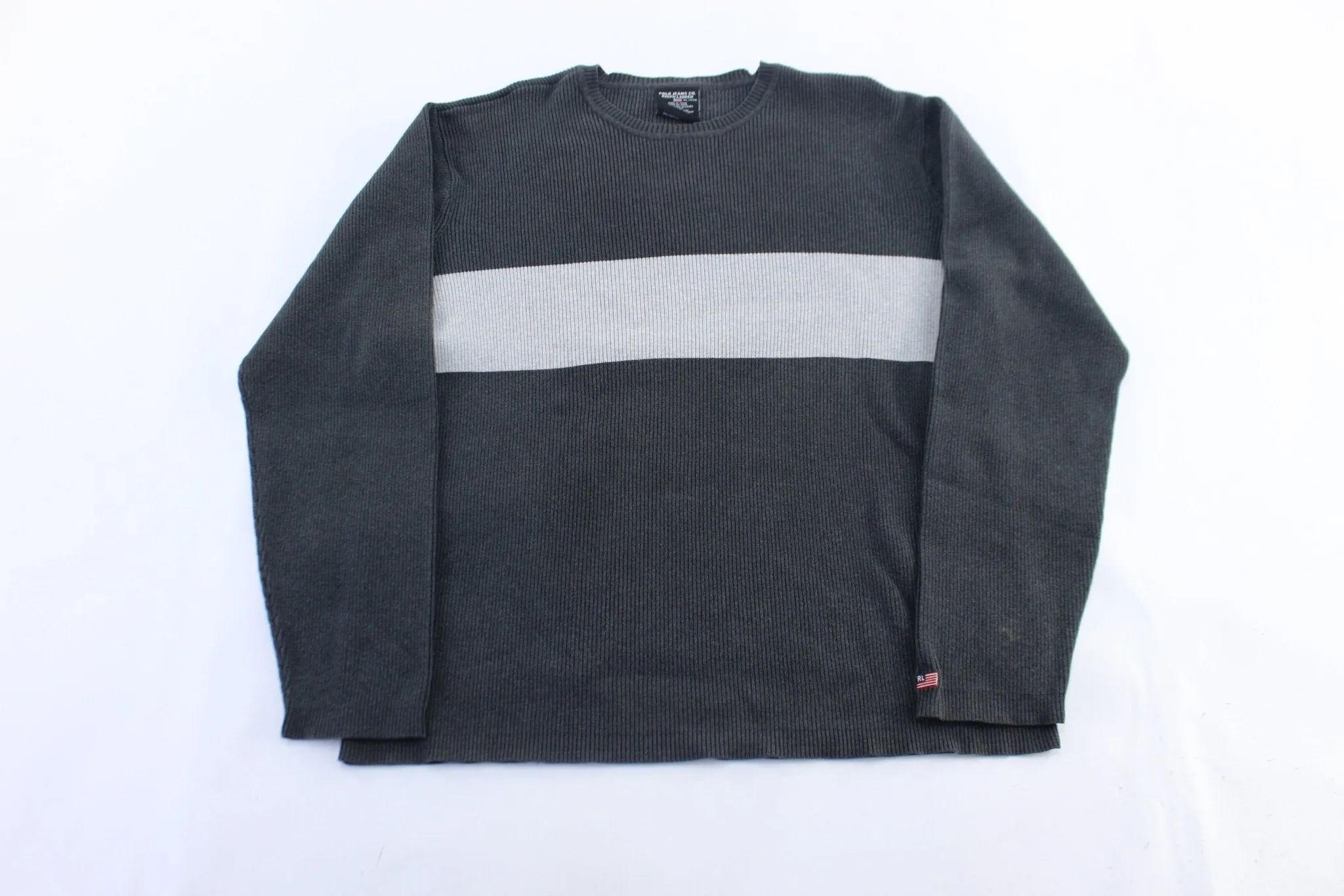 Ralph Lauren Polo Jeans Co. Grey Striped Sweater