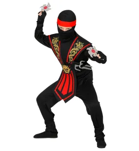 Red Kombat Ninja Costume With Weapons