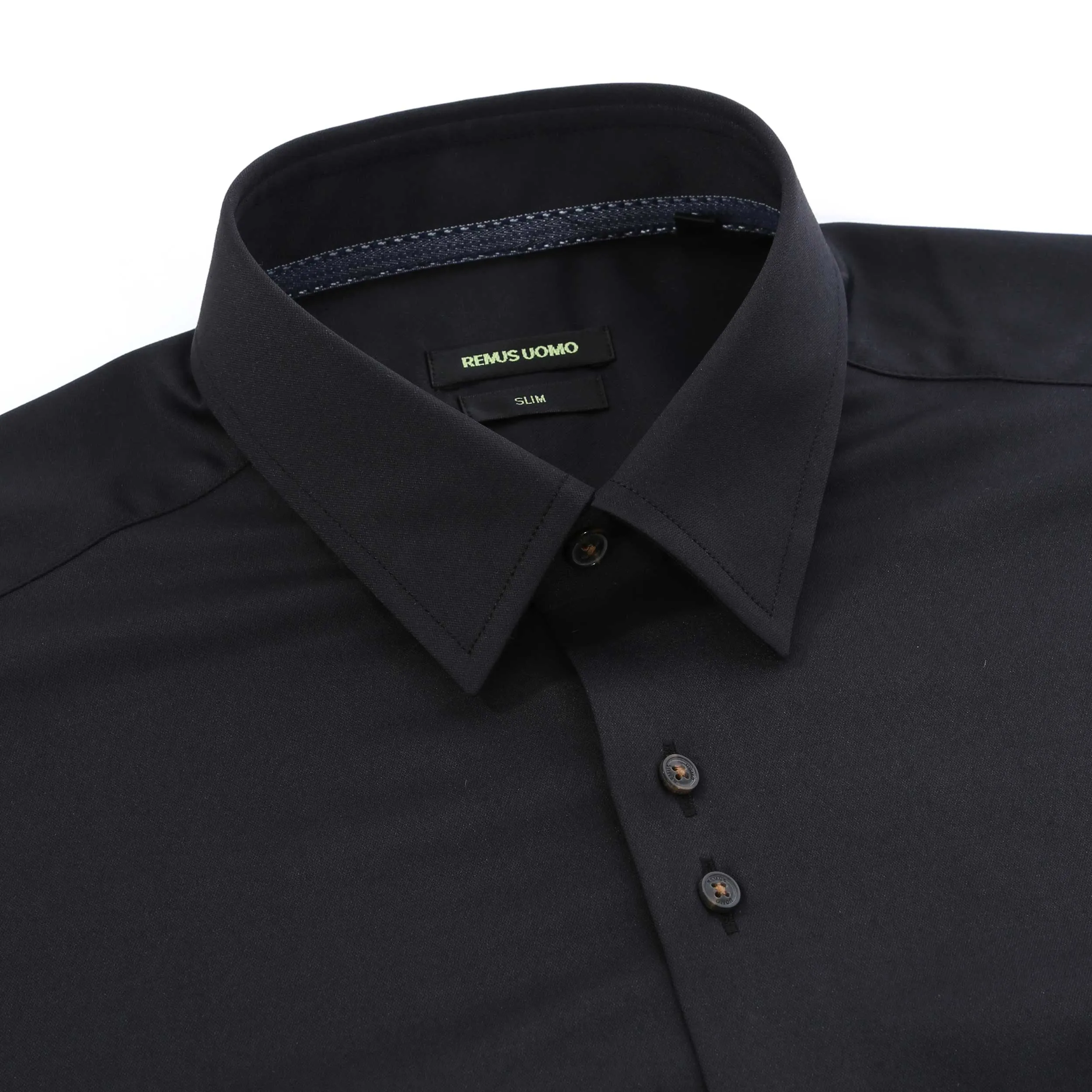 Remus Uomo 2 Way Stretch SS Shirt in Black