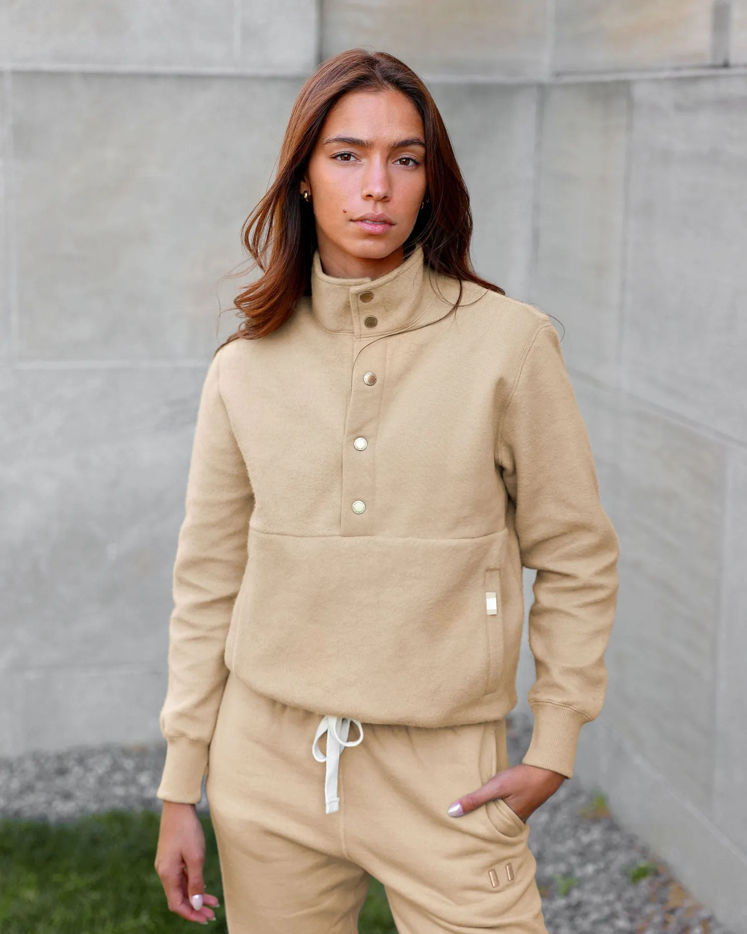Reverse Fleece Pullover Dune - Unisex