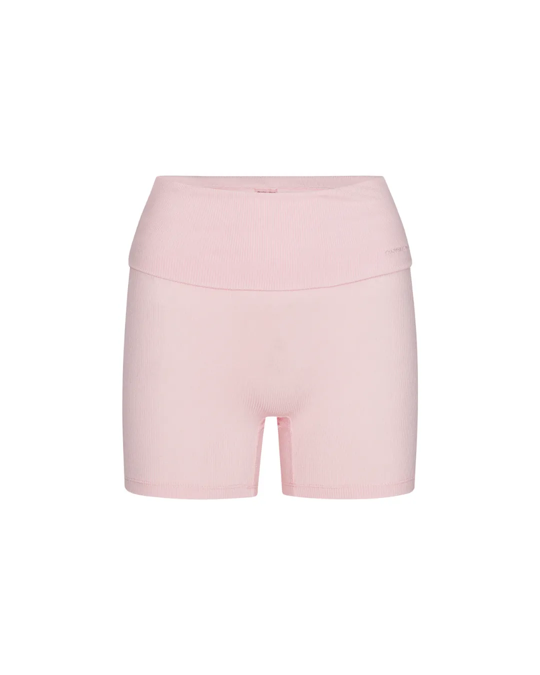 Rib Fold Over Shorts - Soft Pink