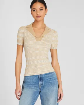 Ribbed Johnny Collar Sweater Tee