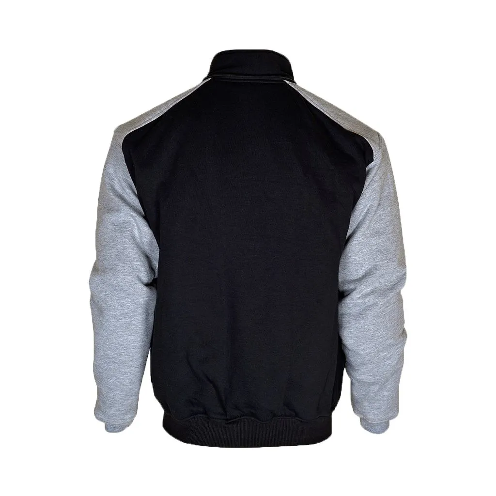 RIDERACT® Street Riding Motorbike Hoodie Black Grey Reinforced with Aramid Fiber