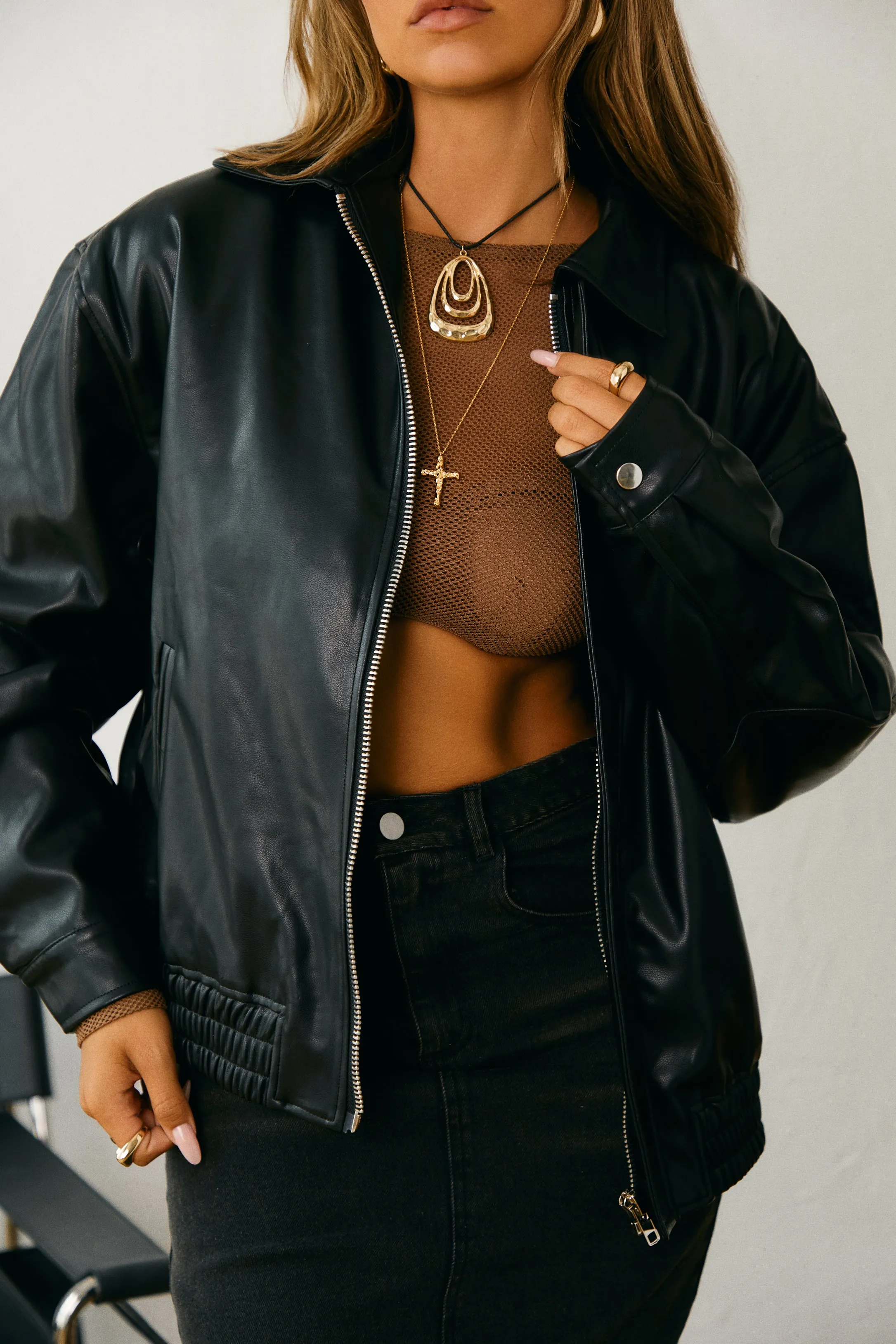 Ruby Adjustable Necklace - Black