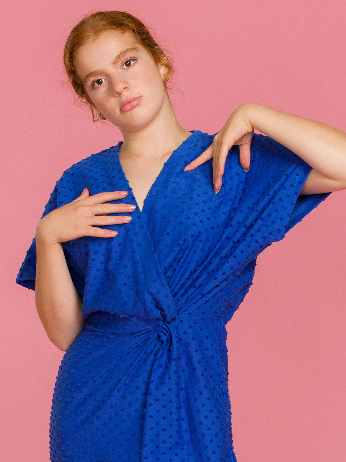 Salome Dress Dazzling Blue Dot