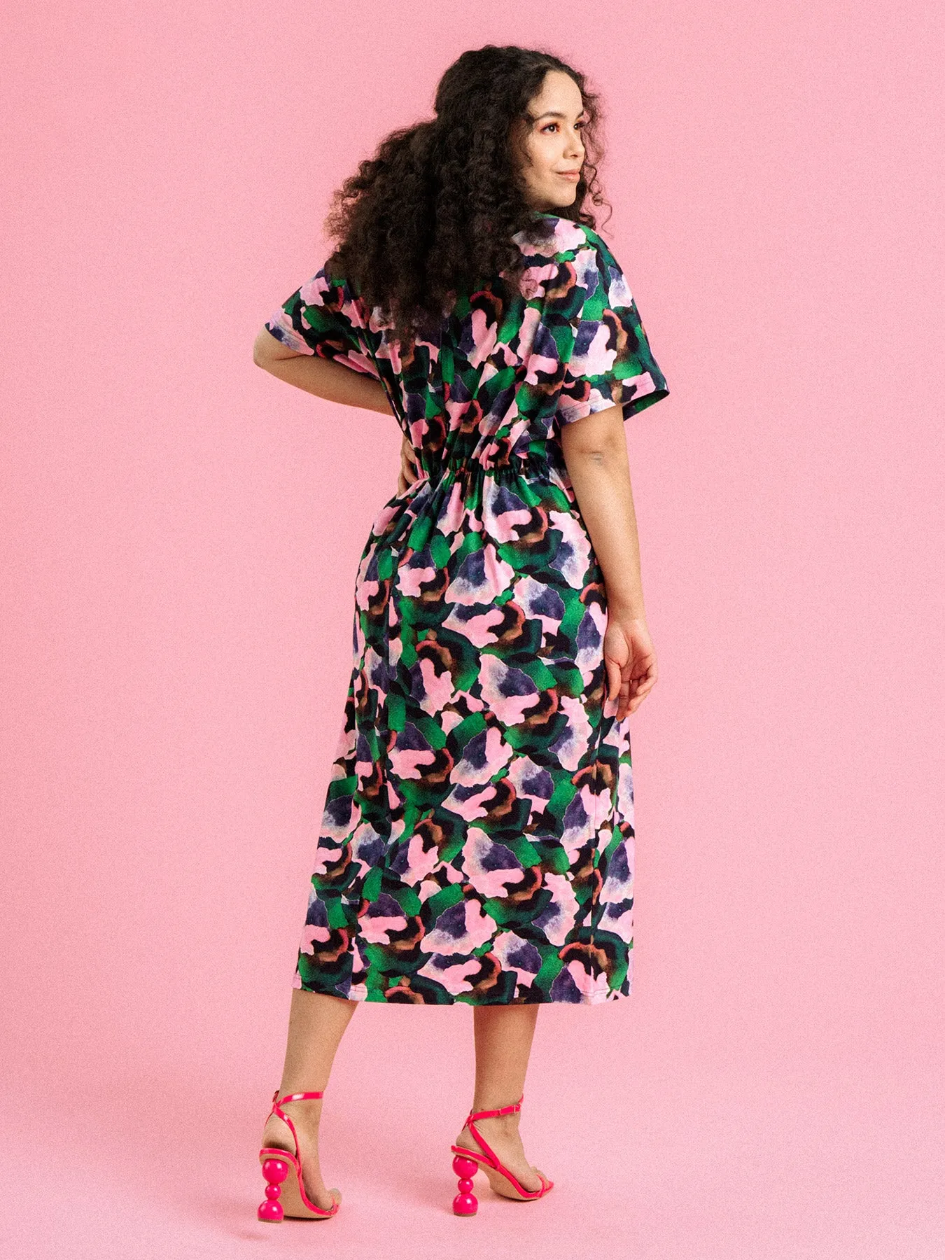 Sandra Dress Orvokki Green/Pink