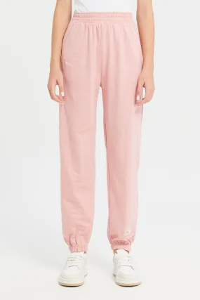 Senior Girls Pink Elasticated Waist Active Pants