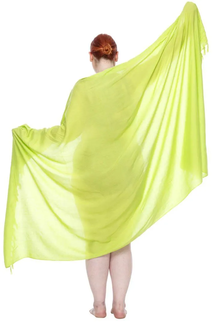 SHU-SHI Women's Plus Size Sarong Wrap Skirt - Solid Beach Cover-Up with Coconut Clip