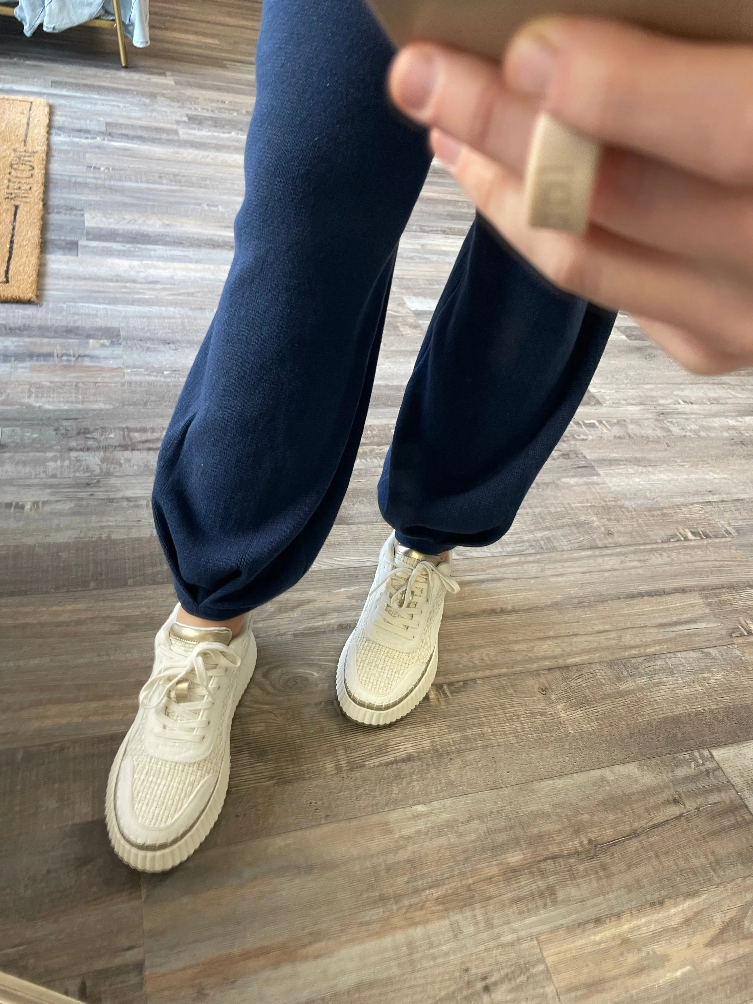 Solid Knit Joggers - Navy