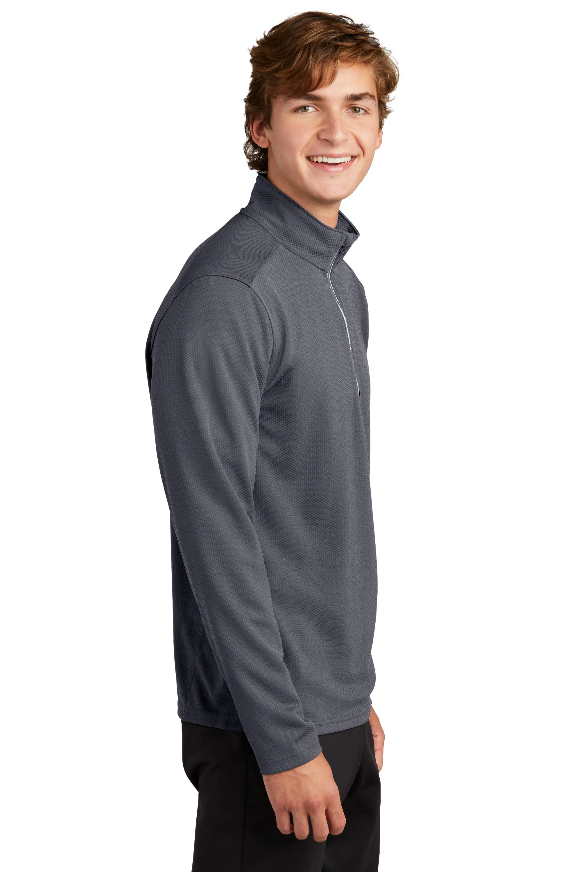 Sport-Tek® Sport-Wick® Textured 1/4-Zip Pullover.  ST860
