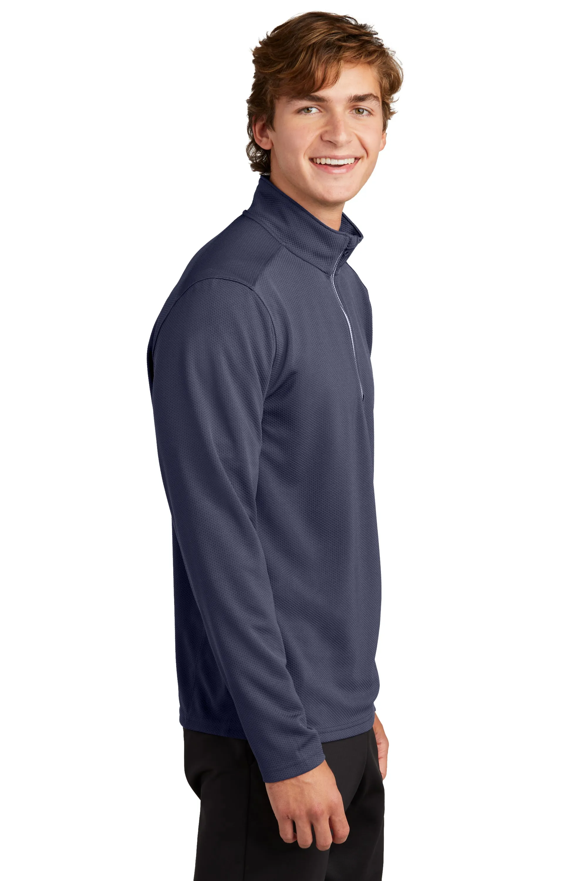 Sport-Tek® Sport-Wick® Textured 1/4-Zip Pullover.  ST860