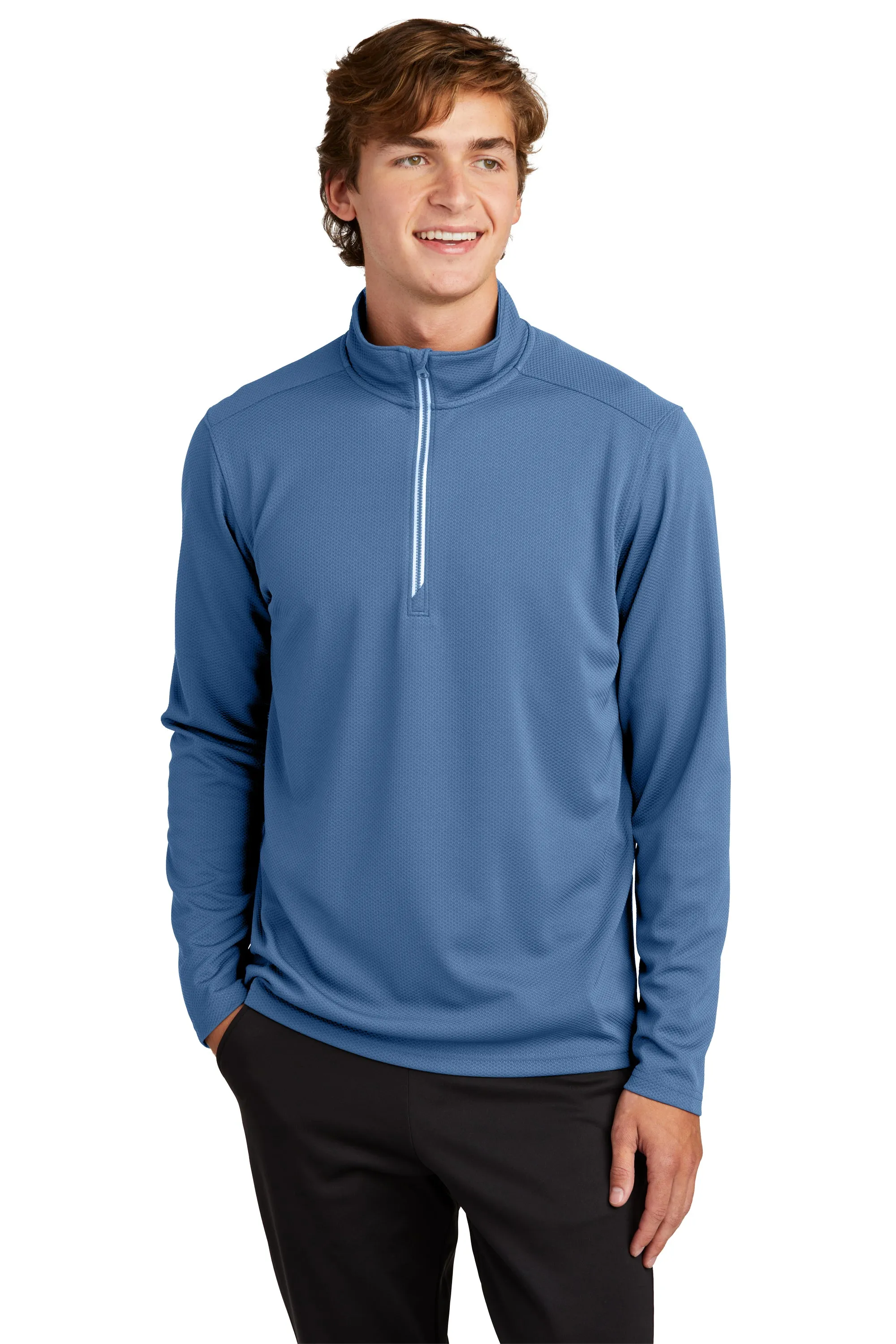 Sport-Tek® Sport-Wick® Textured 1/4-Zip Pullover.  ST860