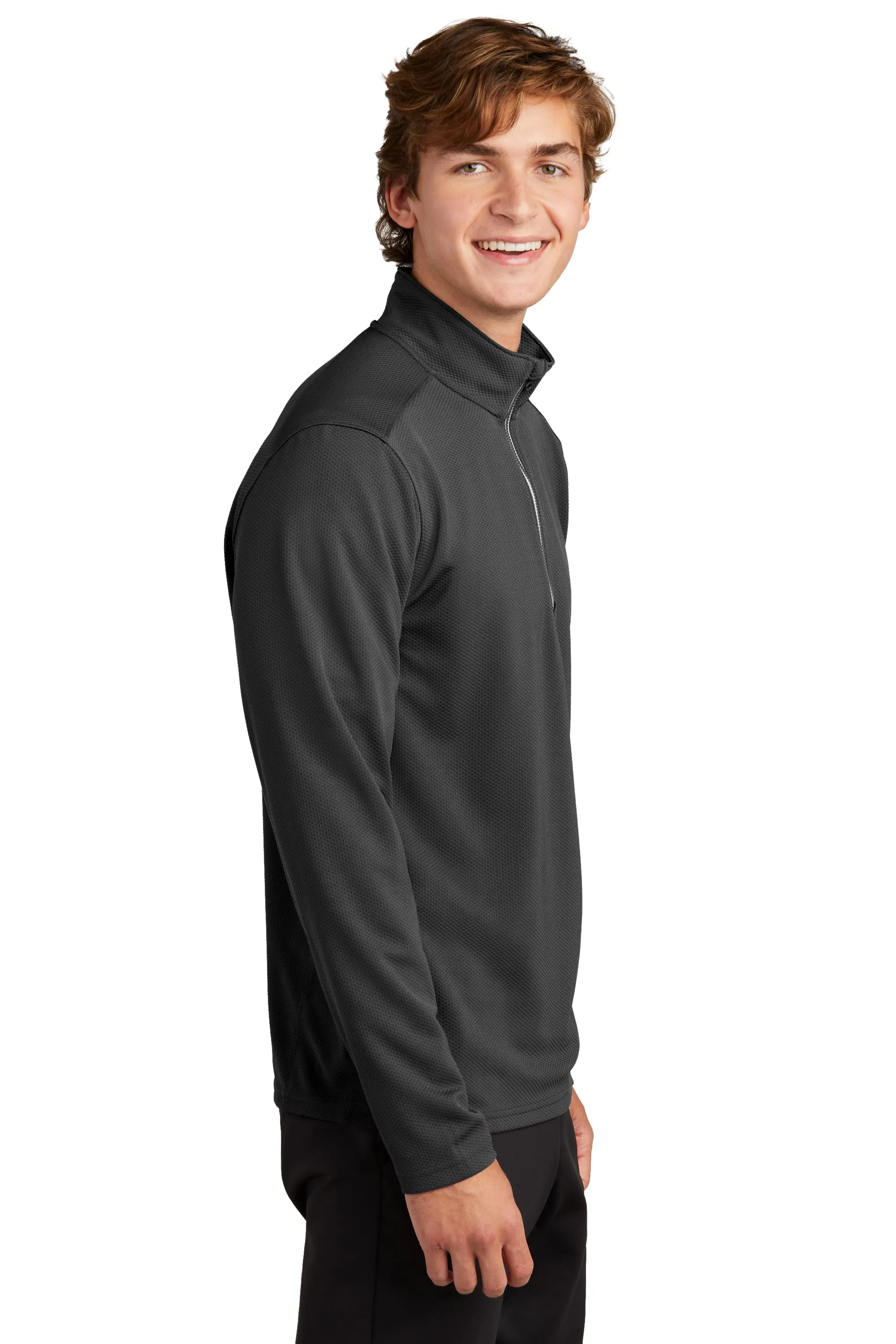 Sport-Tek® Sport-Wick® Textured 1/4-Zip Pullover.  ST860