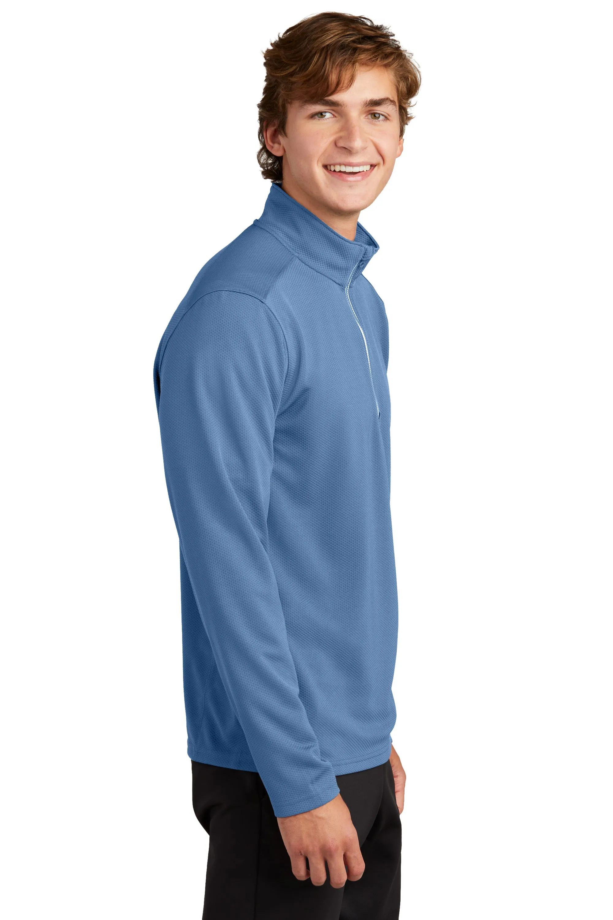 Sport-Tek® Sport-Wick® Textured 1/4-Zip Pullover.  ST860