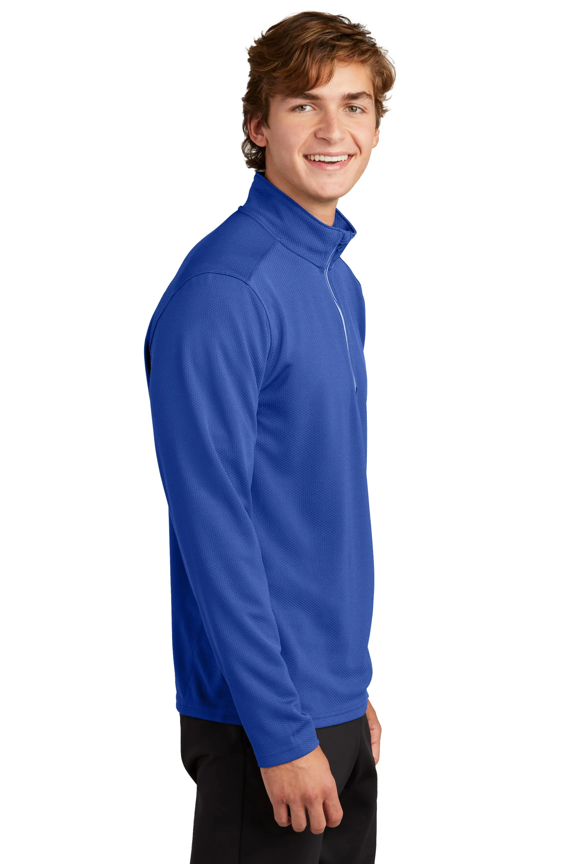 Sport-Tek® Sport-Wick® Textured 1/4-Zip Pullover.  ST860